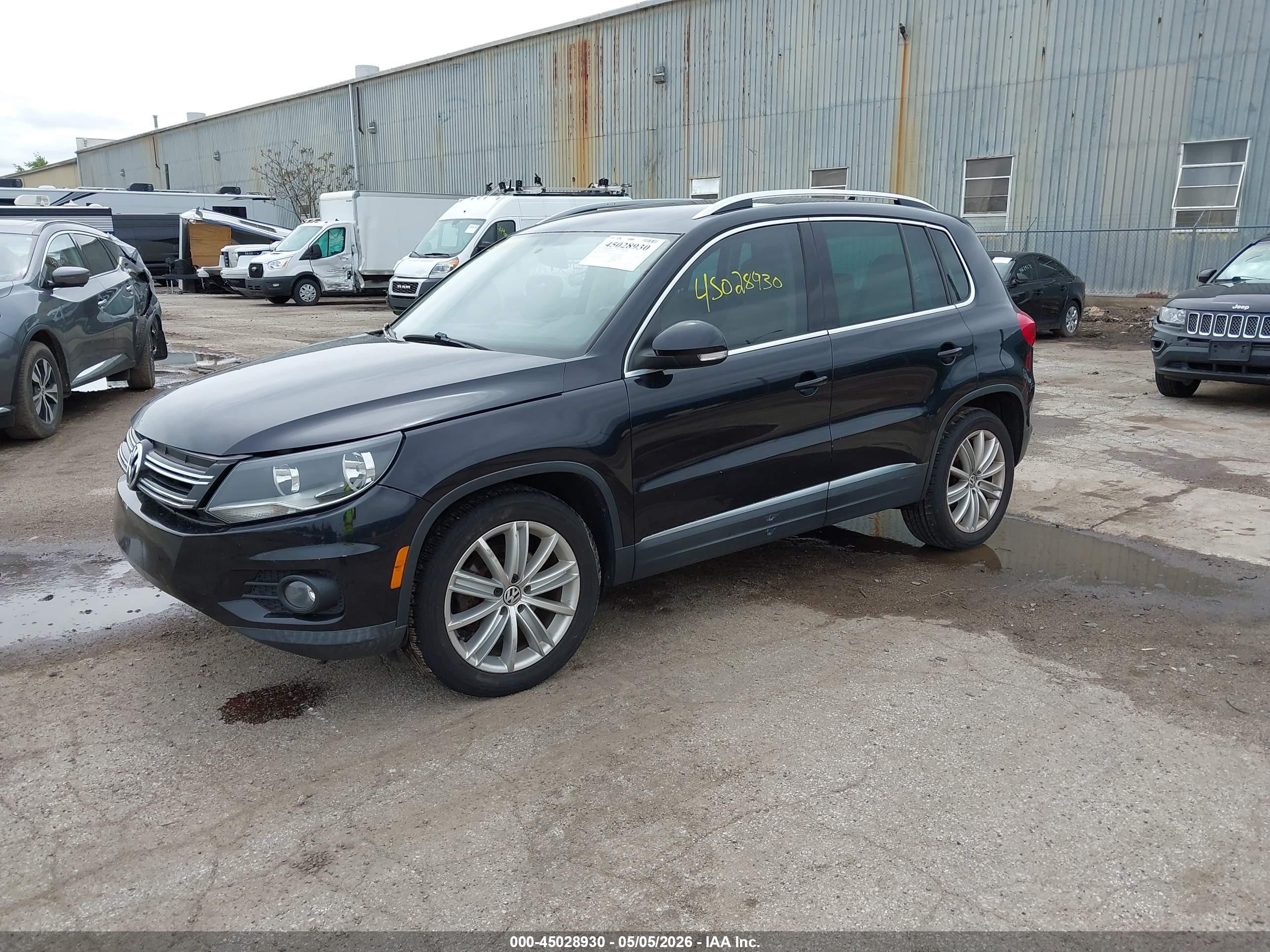 2013 Volkswagen Tiguan Se Black vin: WVGAV3AX3DW572150