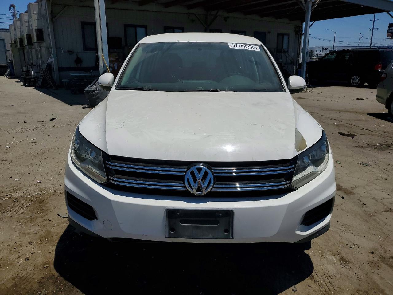 2013 Volkswagen Tiguan S White vin: WVGAV3AX3DW609732