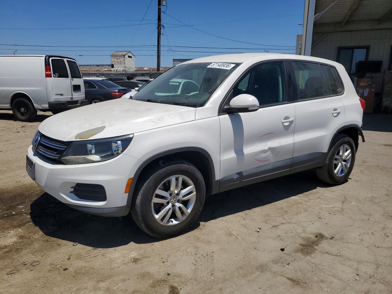 2013 Volkswagen Tiguan S White vin: WVGAV3AX3DW609732
