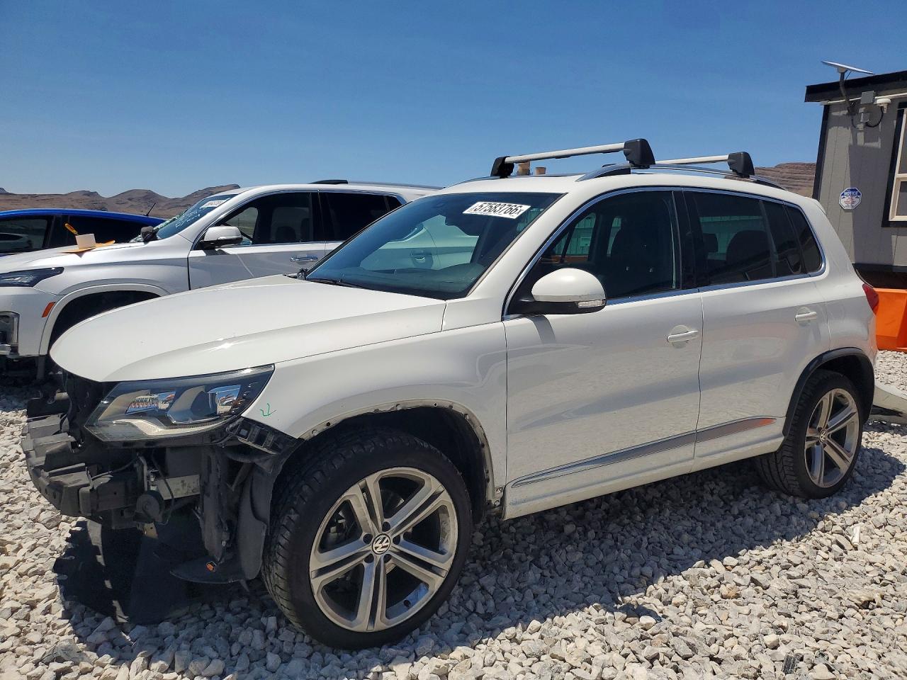 2014 Volkswagen Tiguan S White vin: WVGAV3AX3EW009701