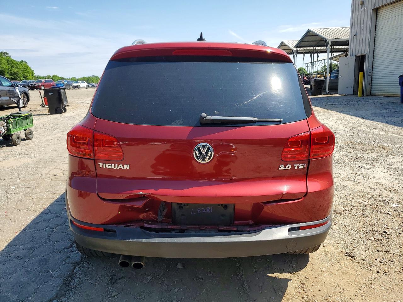 2013 Volkswagen Tiguan S Red vin: WVGAV3AX4DW088911