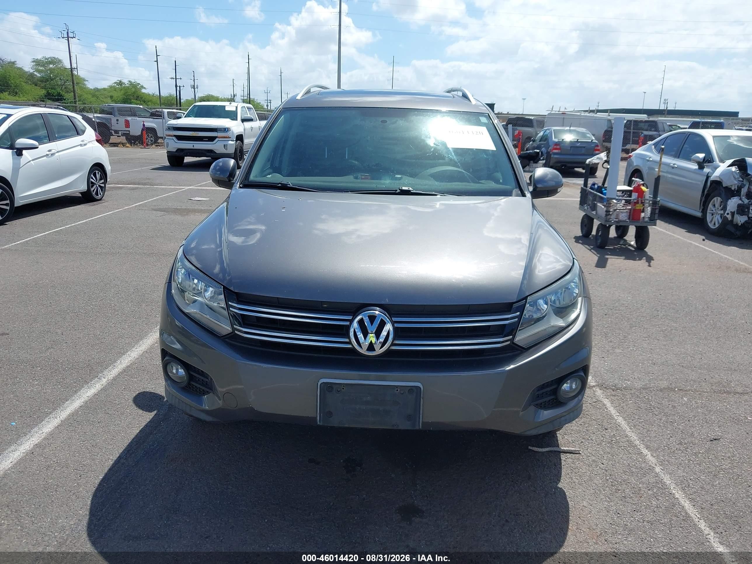 2013 Volkswagen Tiguan Se Gray vin: WVGAV3AX4DW604796