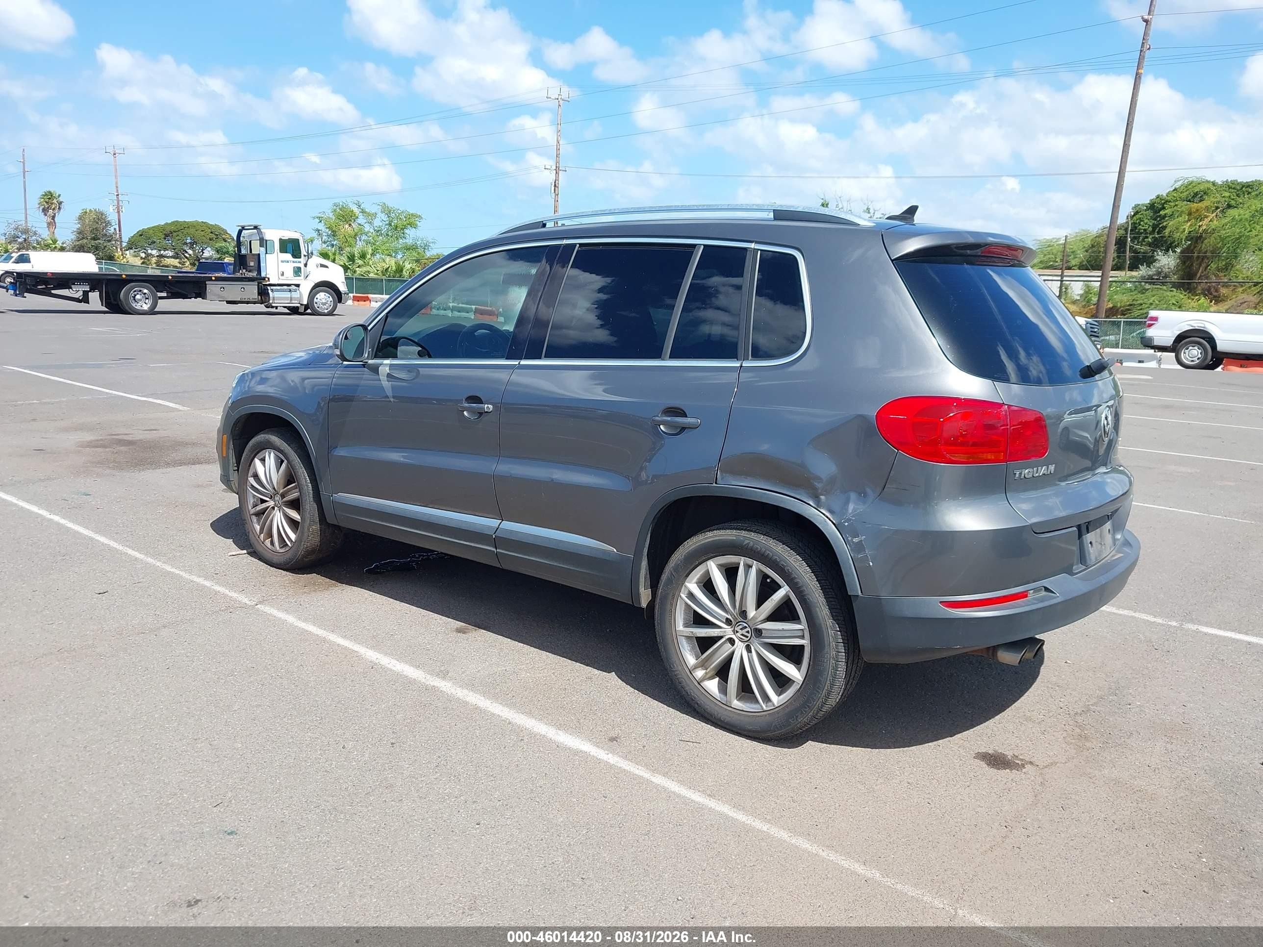 2013 Volkswagen Tiguan Se Gray vin: WVGAV3AX4DW604796