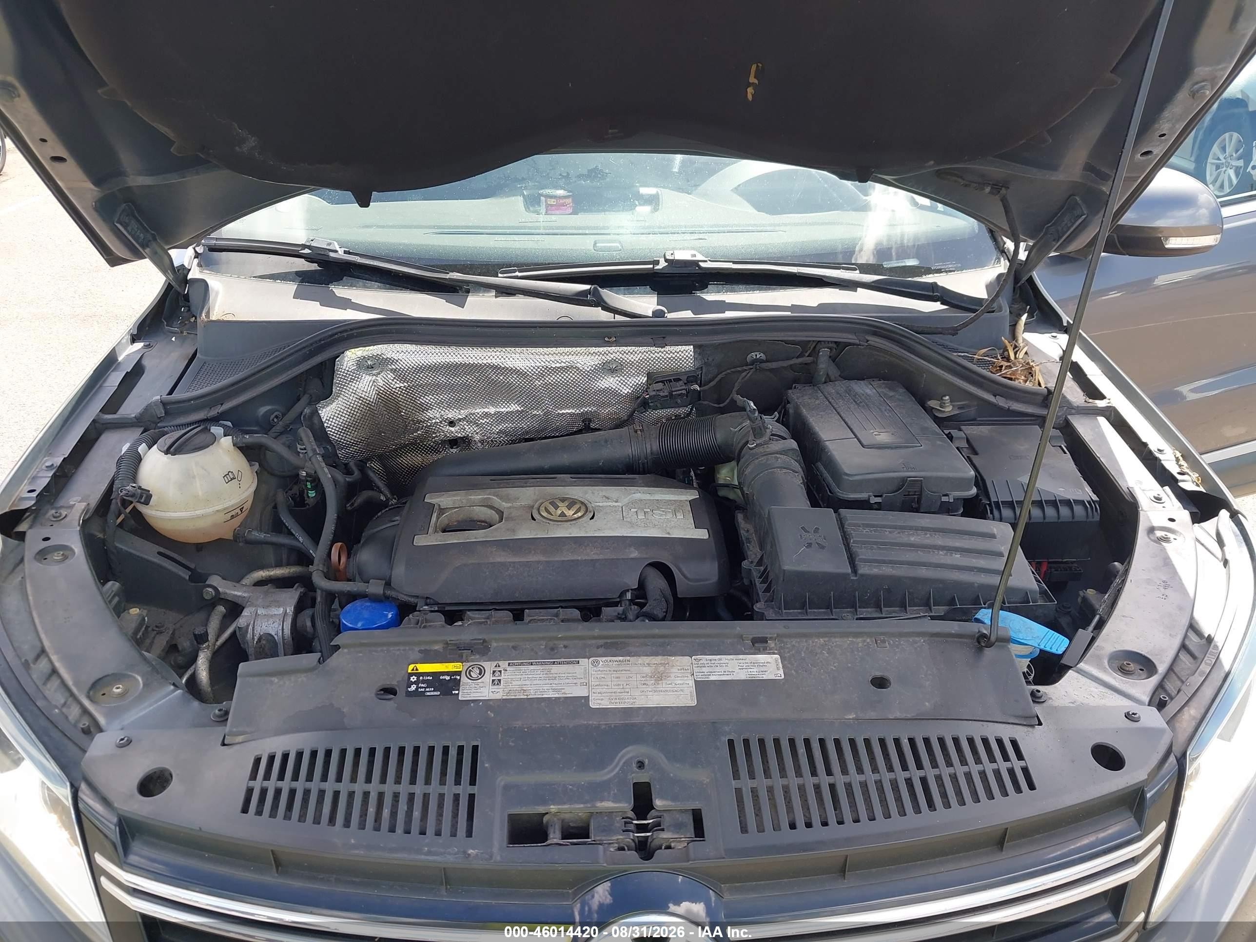 2013 Volkswagen Tiguan Se Gray vin: WVGAV3AX4DW604796