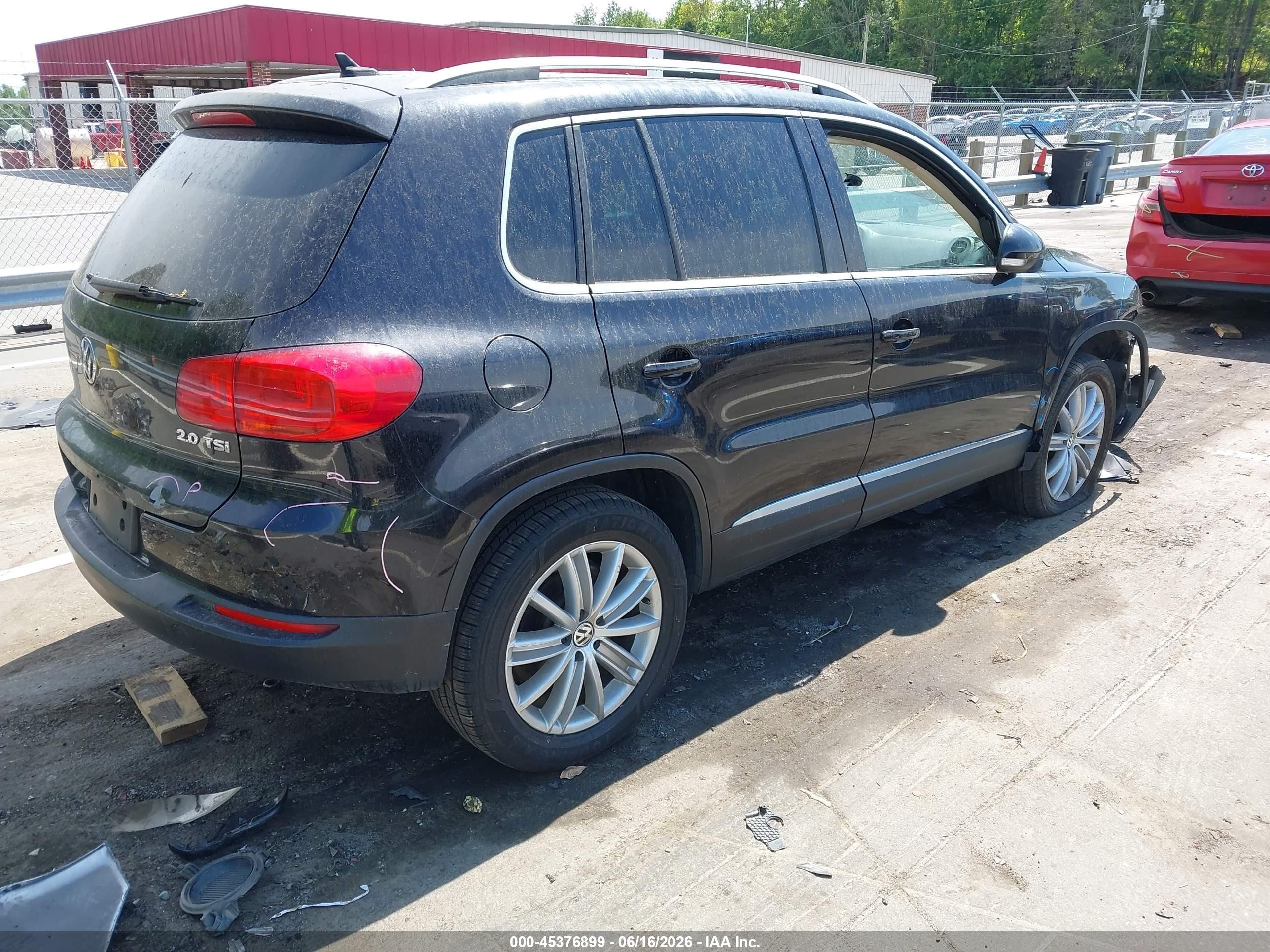 2014 Volkswagen Tiguan Sel Black vin: WVGAV3AX4EW558131