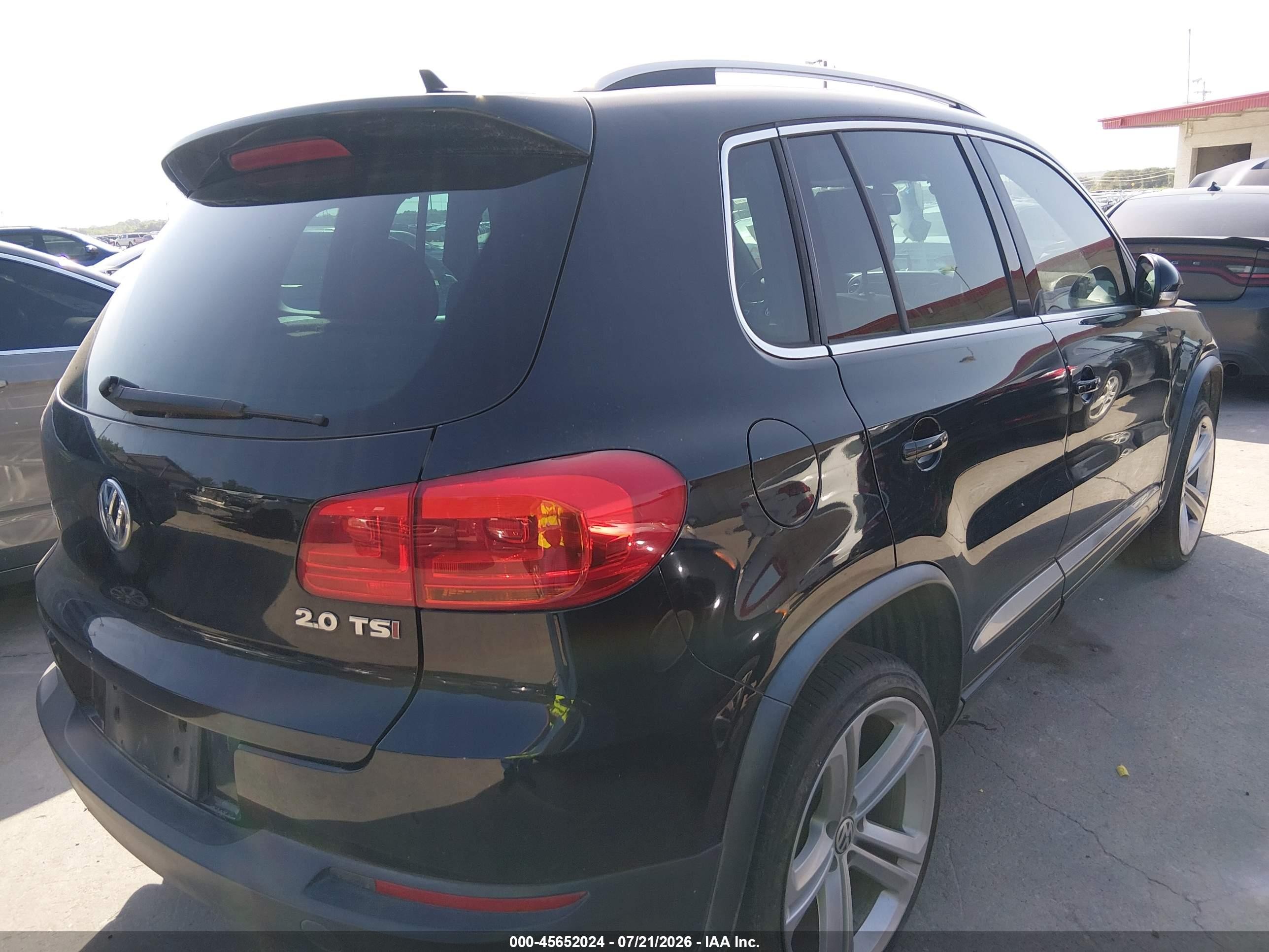 2014 Volkswagen Tiguan R-line Black vin: WVGAV3AX4EW558727