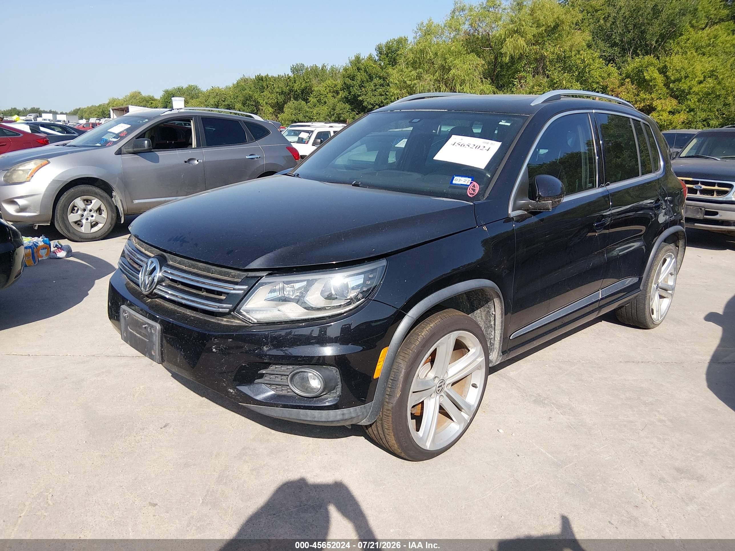 2014 Volkswagen Tiguan R-line Black vin: WVGAV3AX4EW558727