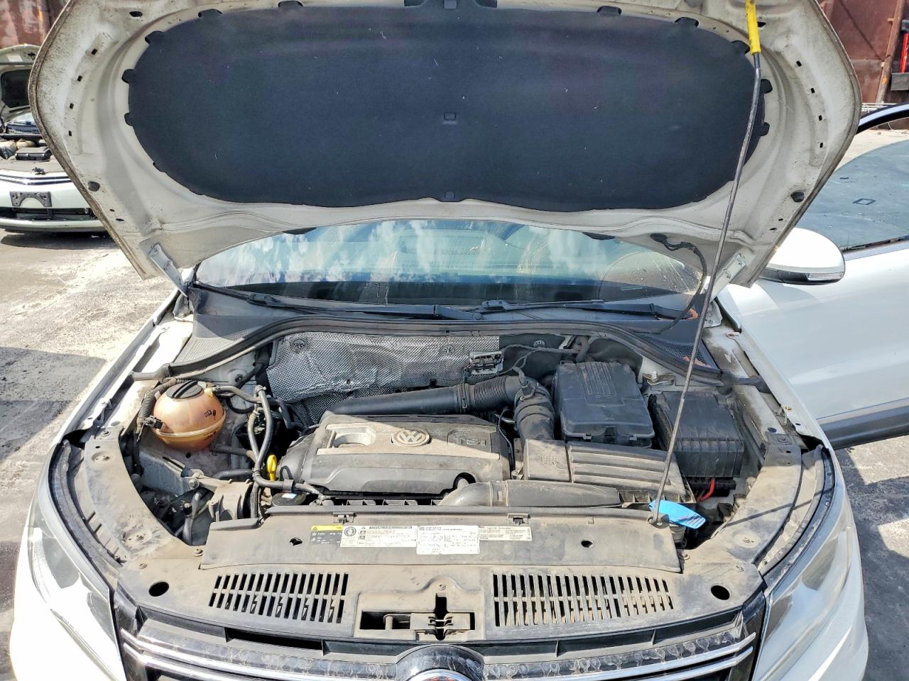 2014 Volkswagen Tiguan S White vin: WVGAV3AX4EW560199