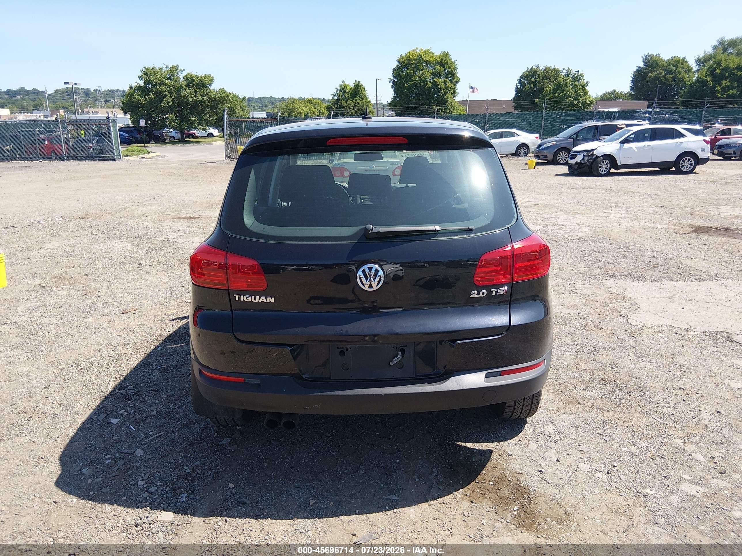 2014 Volkswagen Tiguan S Black vin: WVGAV3AX4EW593218