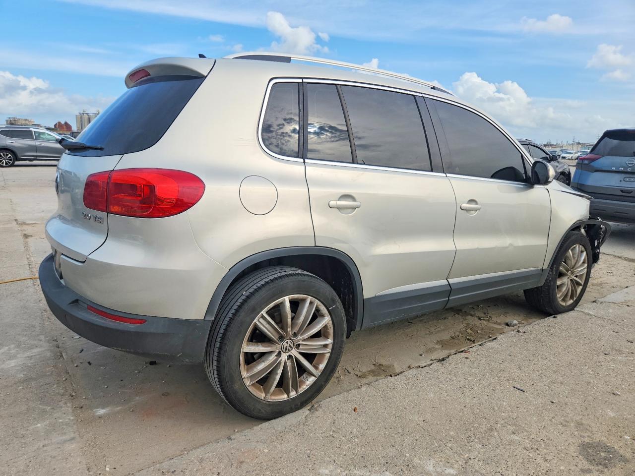 2013 Volkswagen Tiguan S Beige vin: WVGAV3AX5DW617170