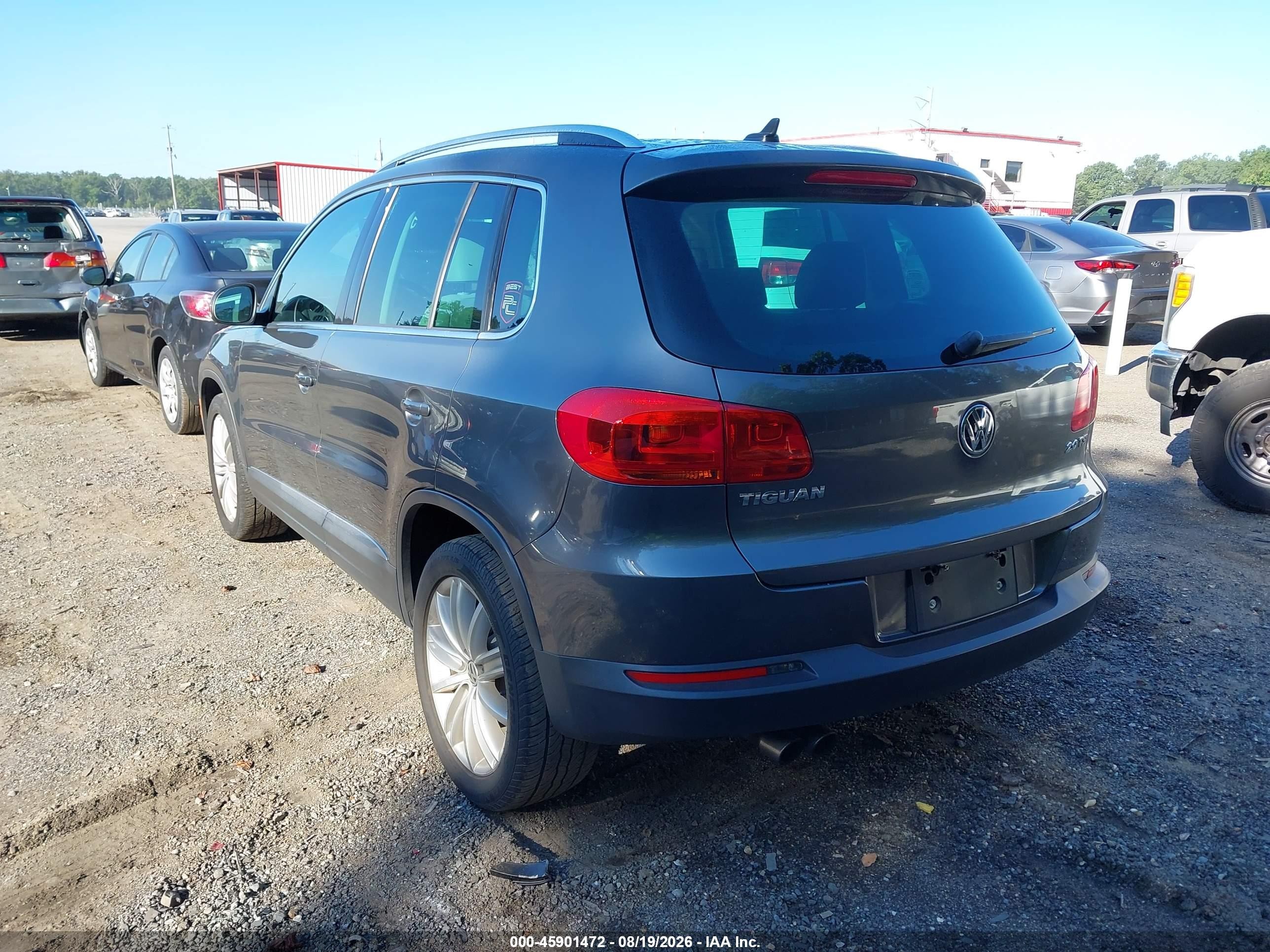 2014 Volkswagen Tiguan Se Gray vin: WVGAV3AX5EW518835
