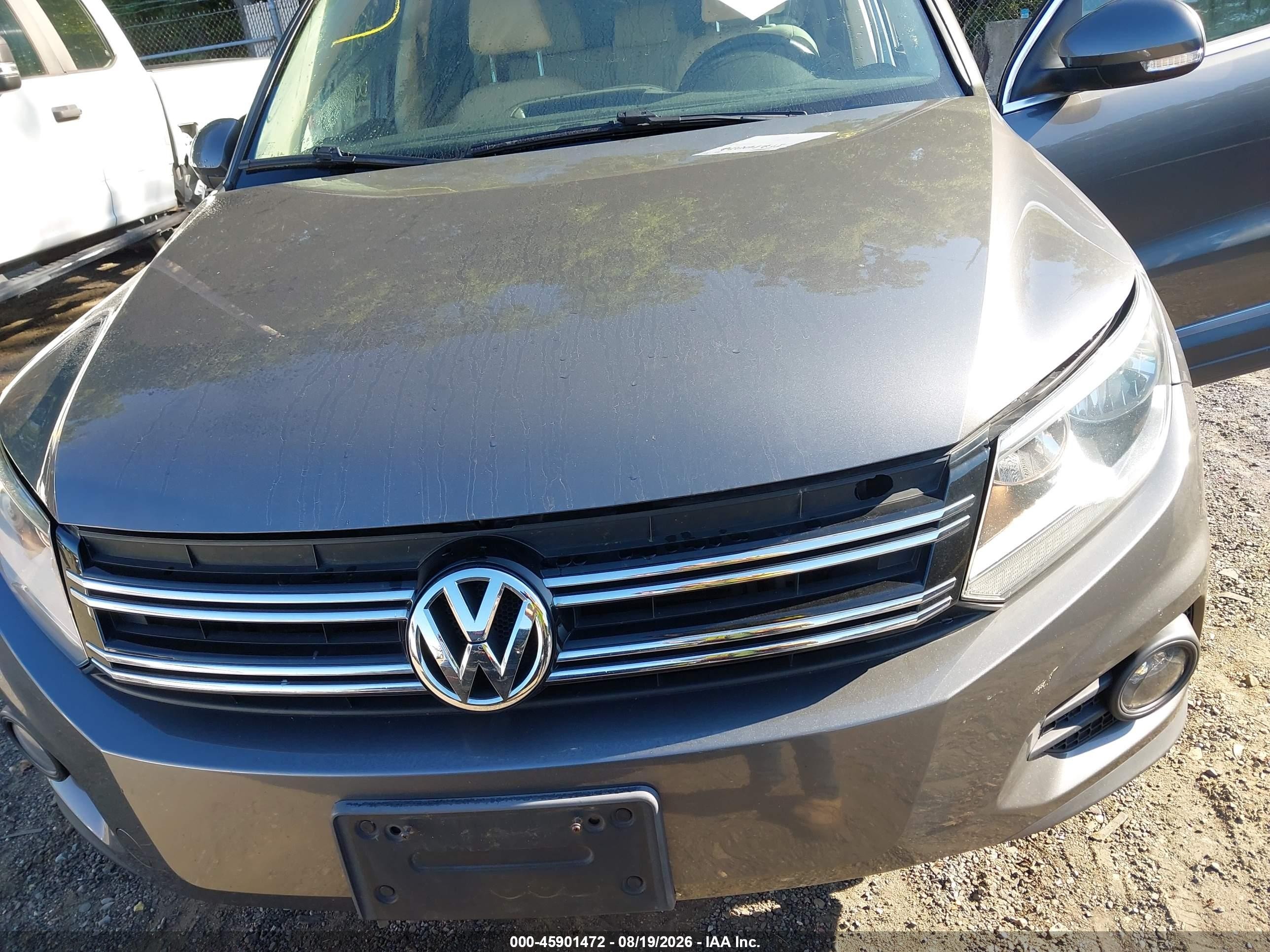 2014 Volkswagen Tiguan Se Gray vin: WVGAV3AX5EW518835