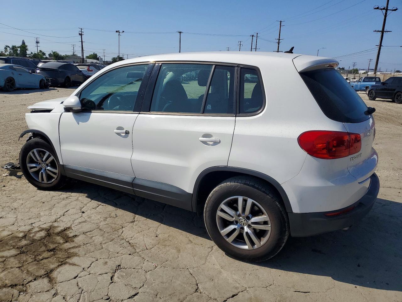 2014 Volkswagen Tiguan S White vin: WVGAV3AX5EW536123