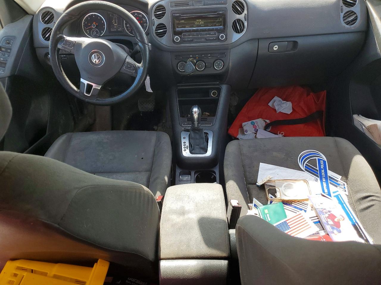2014 Volkswagen Tiguan S Белый vin: WVGAV3AX5EW542665