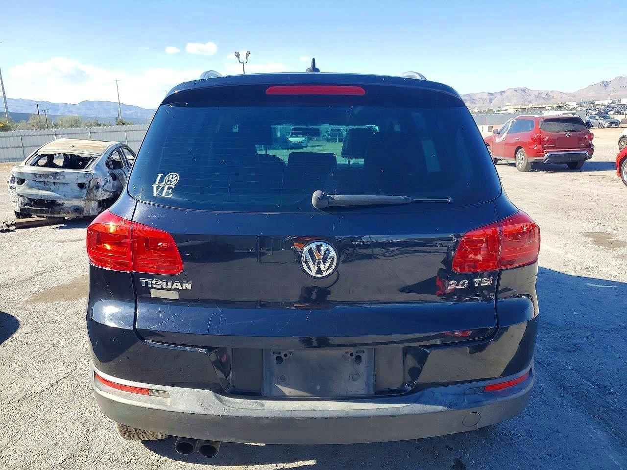 2013 Volkswagen Tiguan S Black vin: WVGAV3AX6DW598659