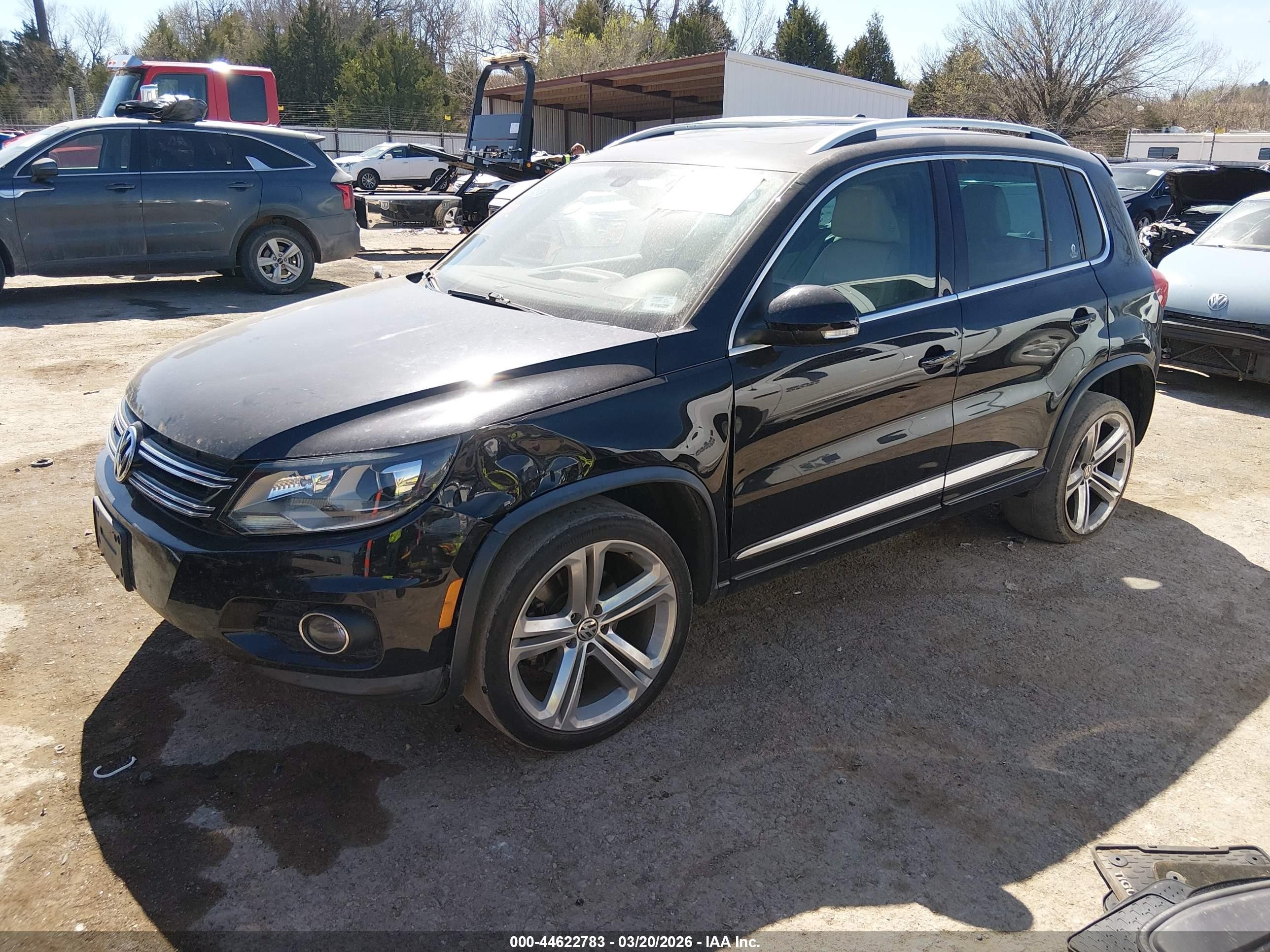 2014 Volkswagen Tiguan R-line Black vin: WVGAV3AX6EW013418