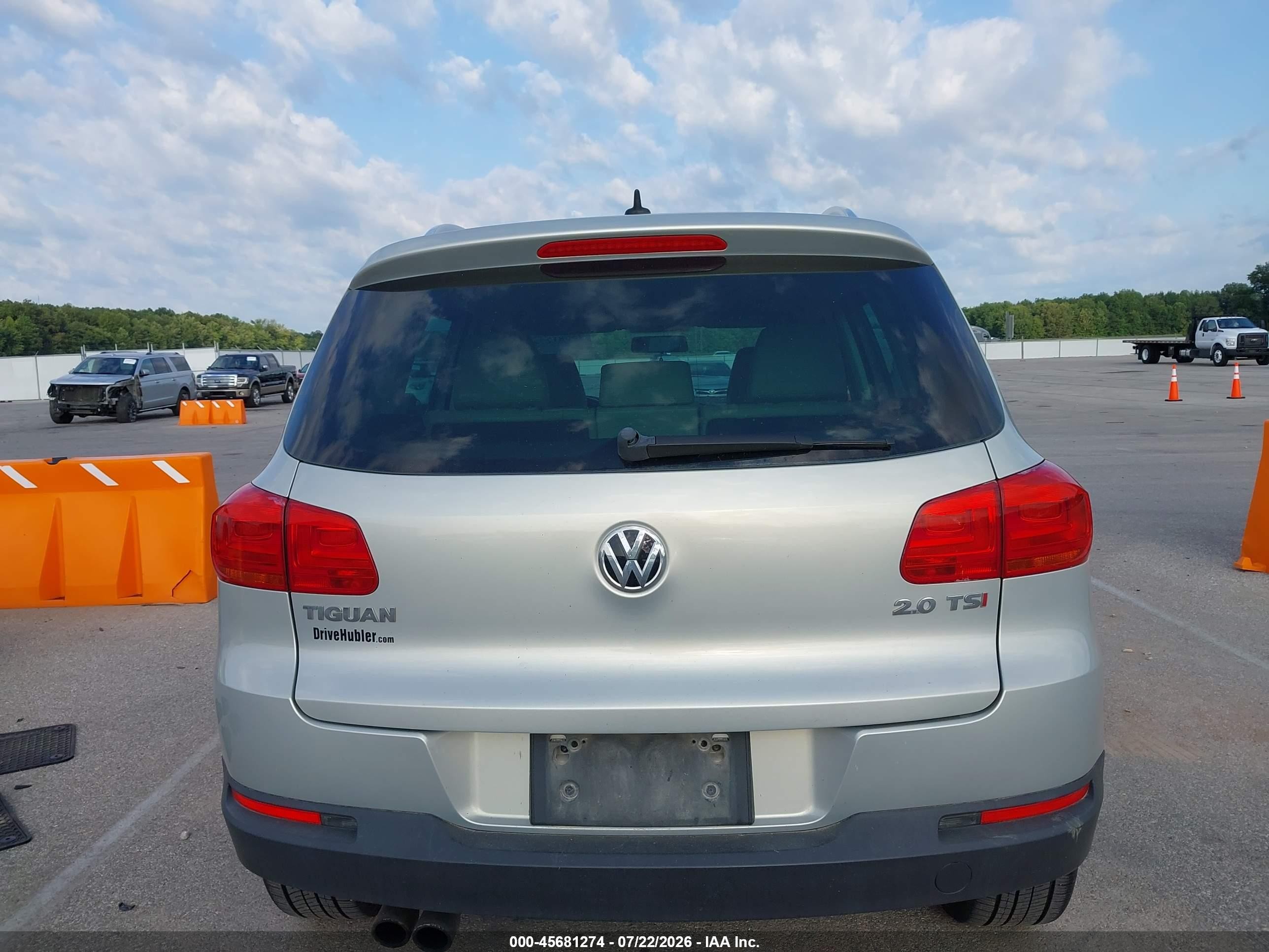 2014 Volkswagen Tiguan Se Silver vin: WVGAV3AX6EW521422