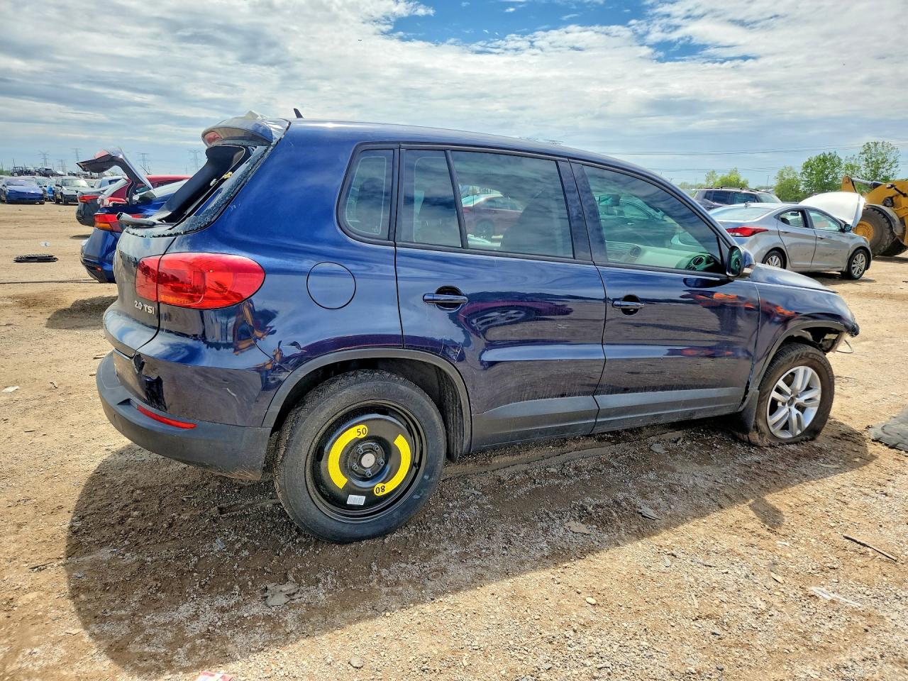 2014 Volkswagen Tiguan S/se/sel/r-line Blue vin: WVGAV3AX6EW548250