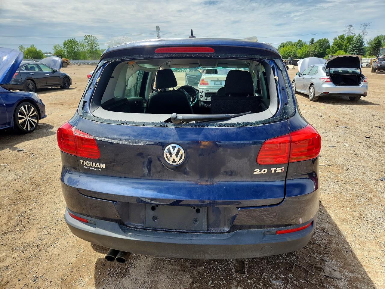 2014 Volkswagen Tiguan S/se/sel/r-line Blue vin: WVGAV3AX6EW548250