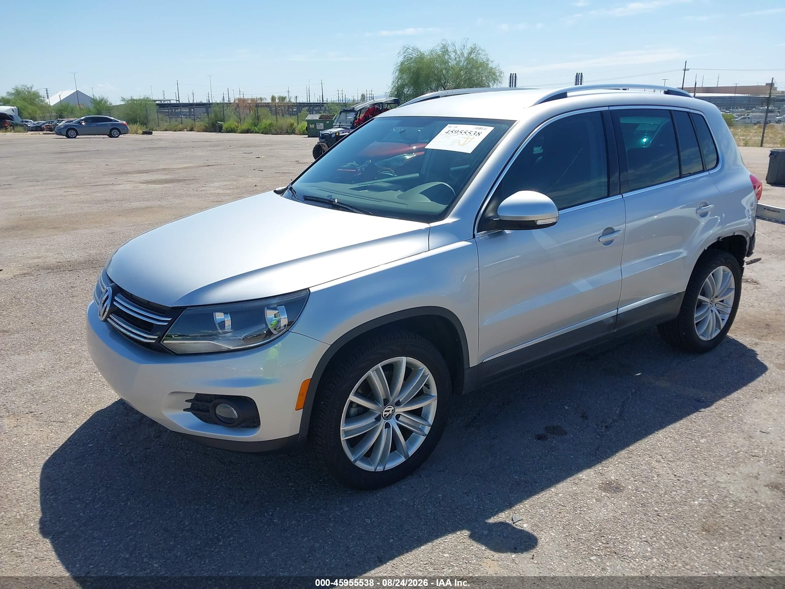 2014 Volkswagen Tiguan Se Серебряный vin: WVGAV3AX6EW562892