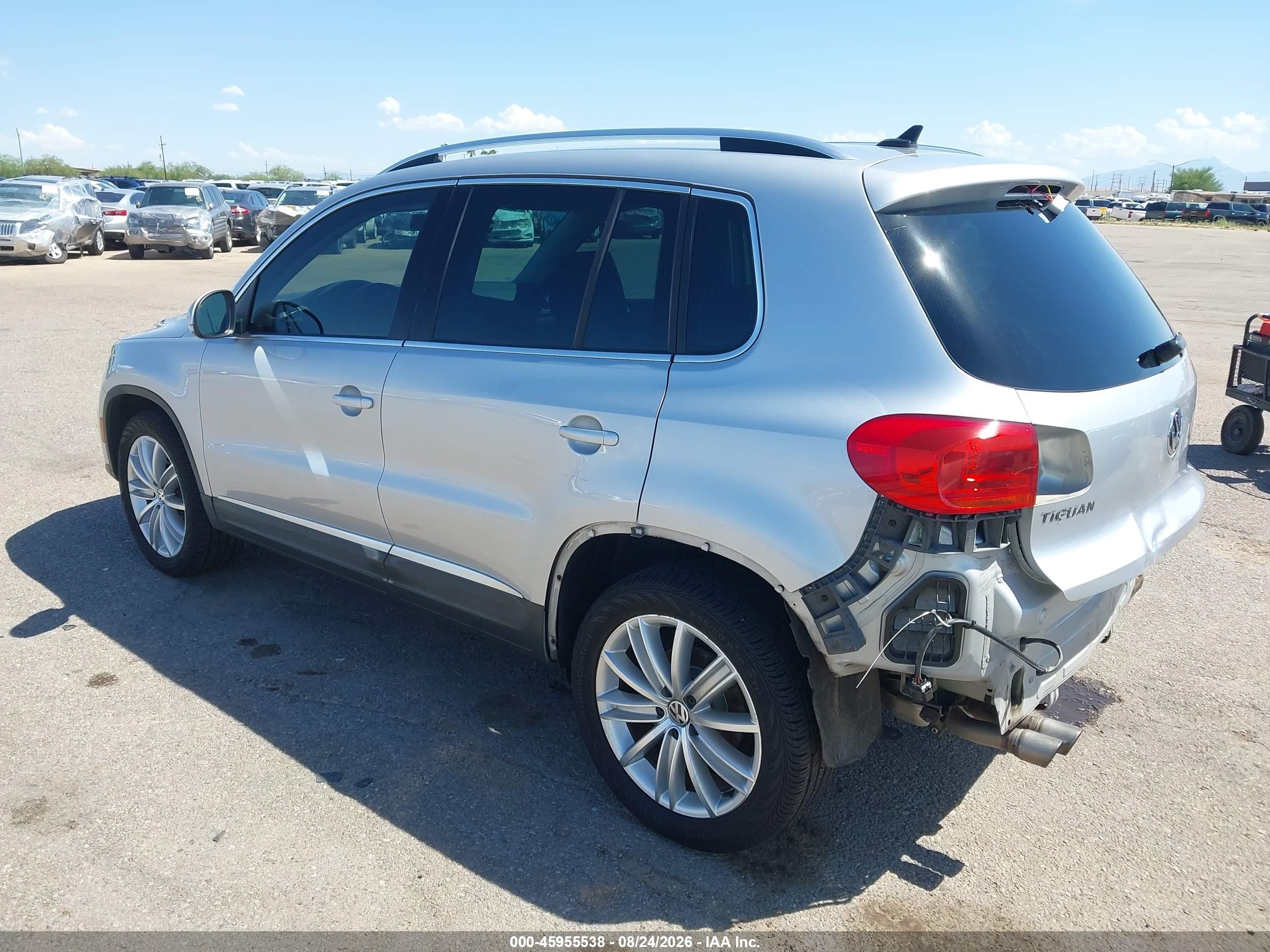2014 Volkswagen Tiguan Se Серебряный vin: WVGAV3AX6EW562892