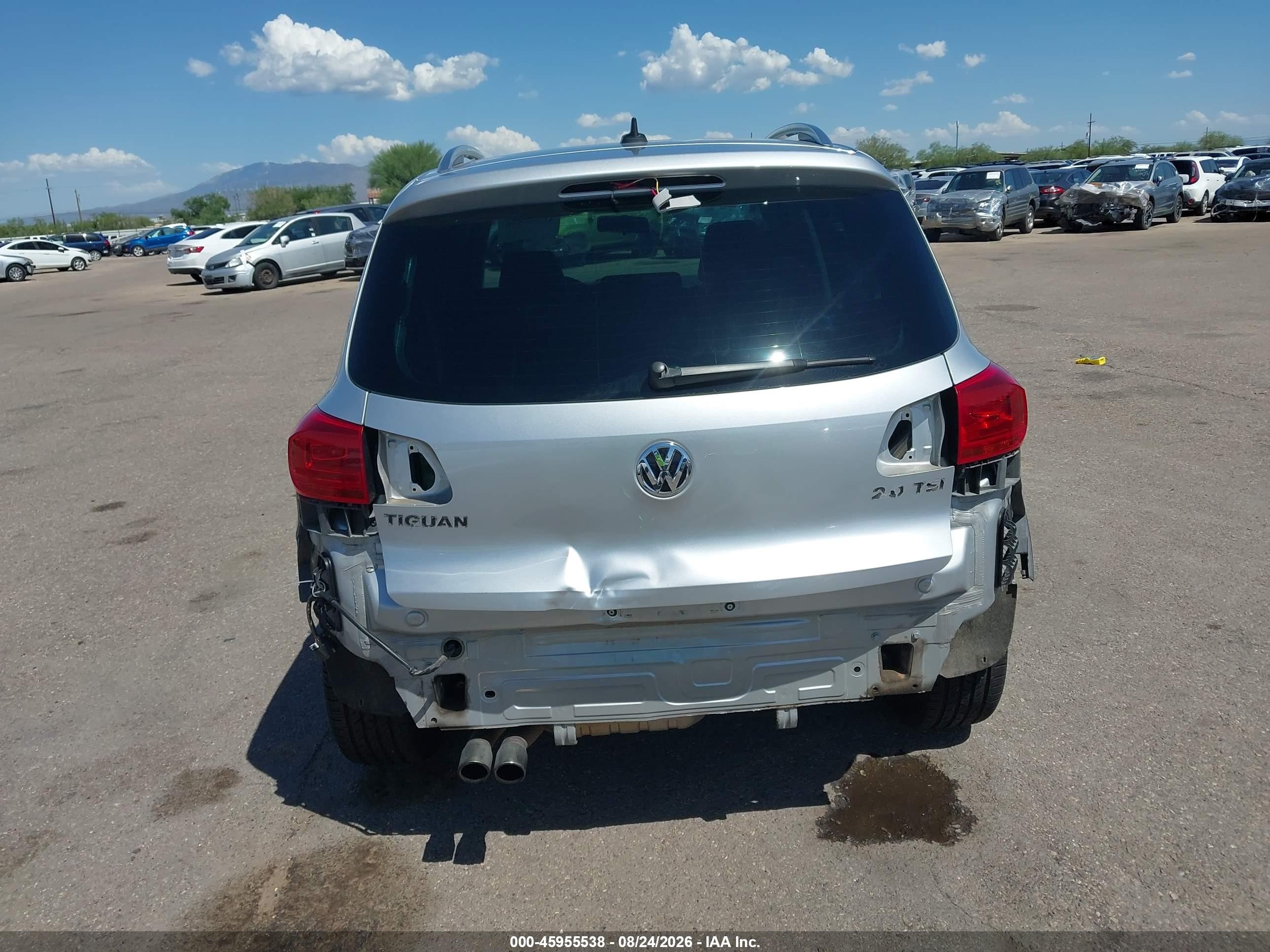 2014 Volkswagen Tiguan Se Серебряный vin: WVGAV3AX6EW562892