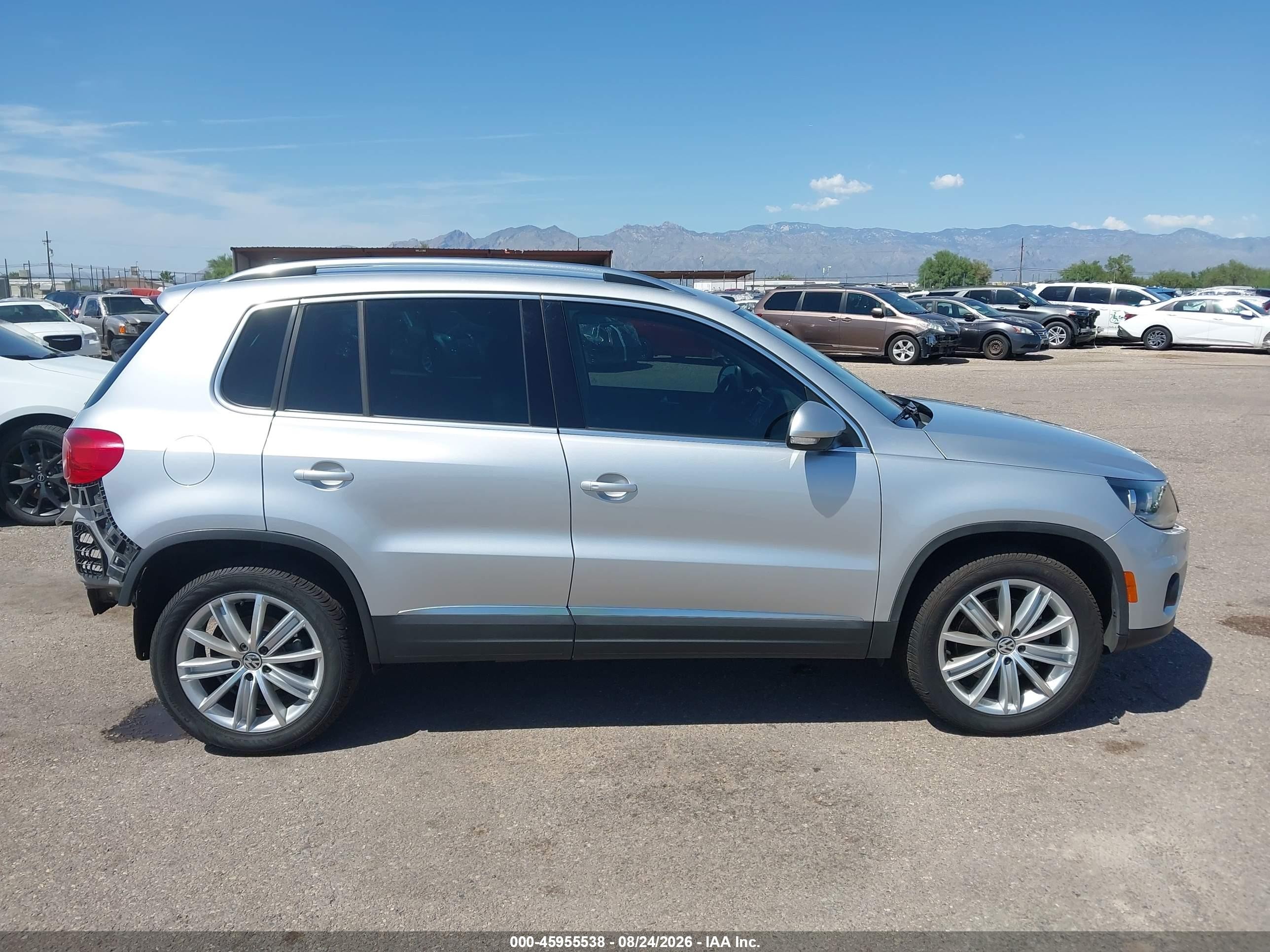 2014 Volkswagen Tiguan Se Серебряный vin: WVGAV3AX6EW562892
