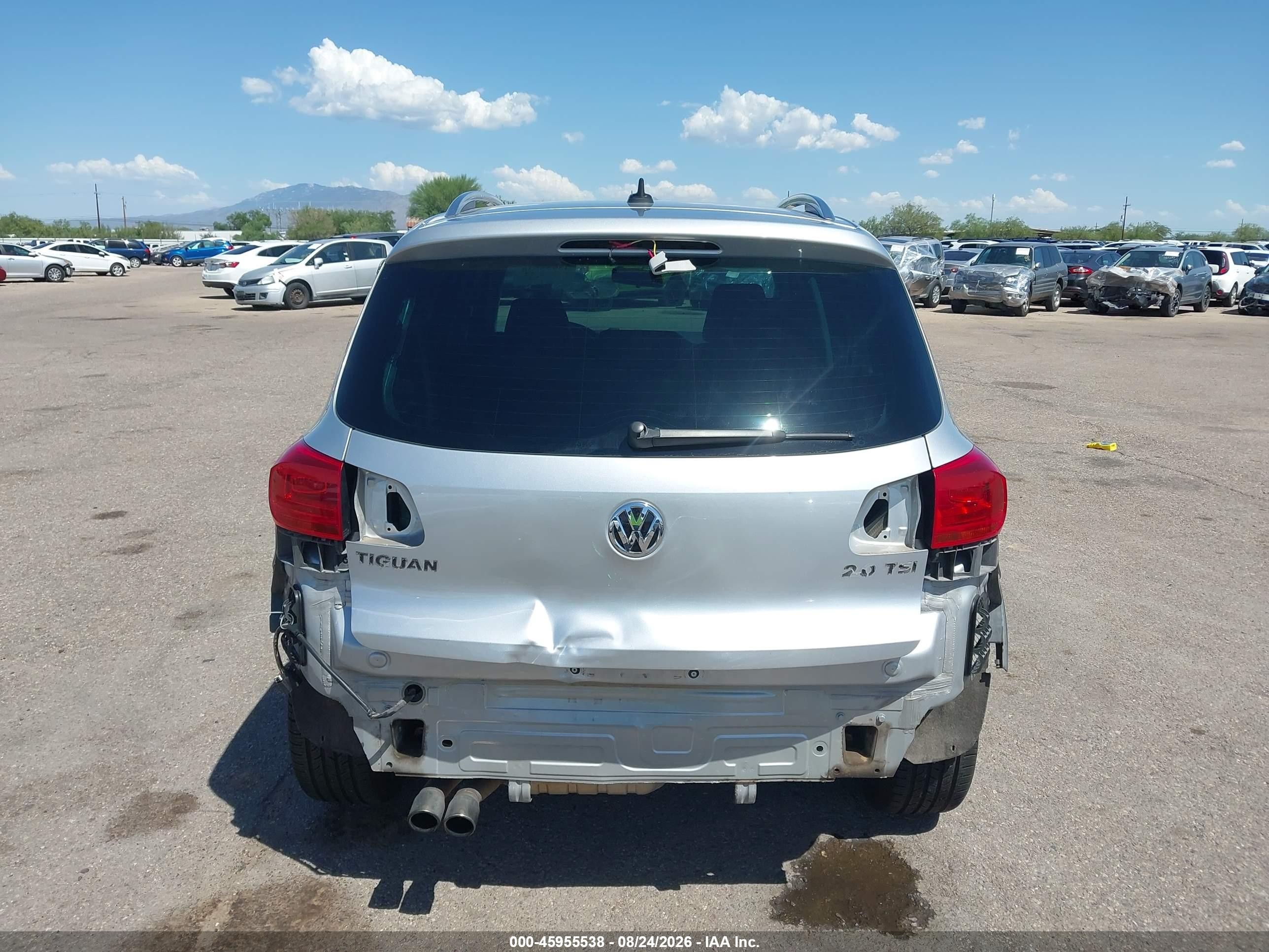 2014 Volkswagen Tiguan Se Серебряный vin: WVGAV3AX6EW562892