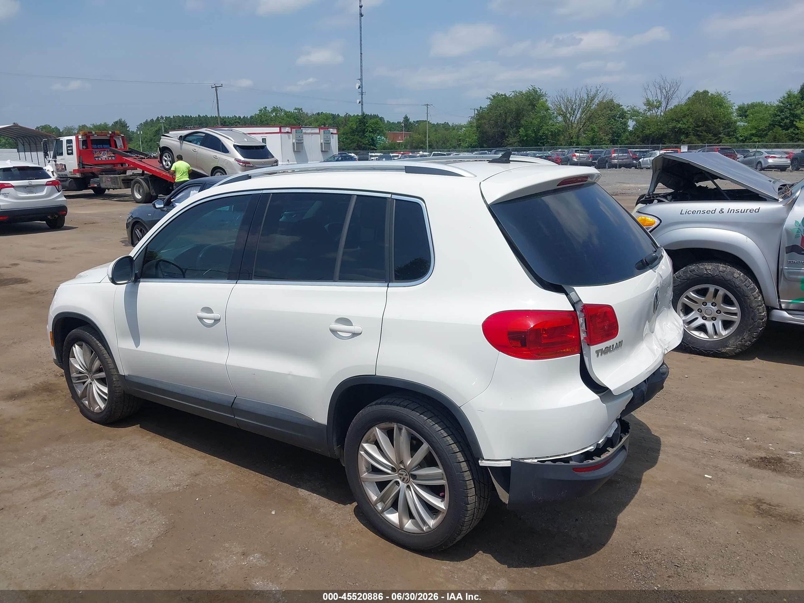 2013 Volkswagen Tiguan Se White vin: WVGAV3AX7DW563015