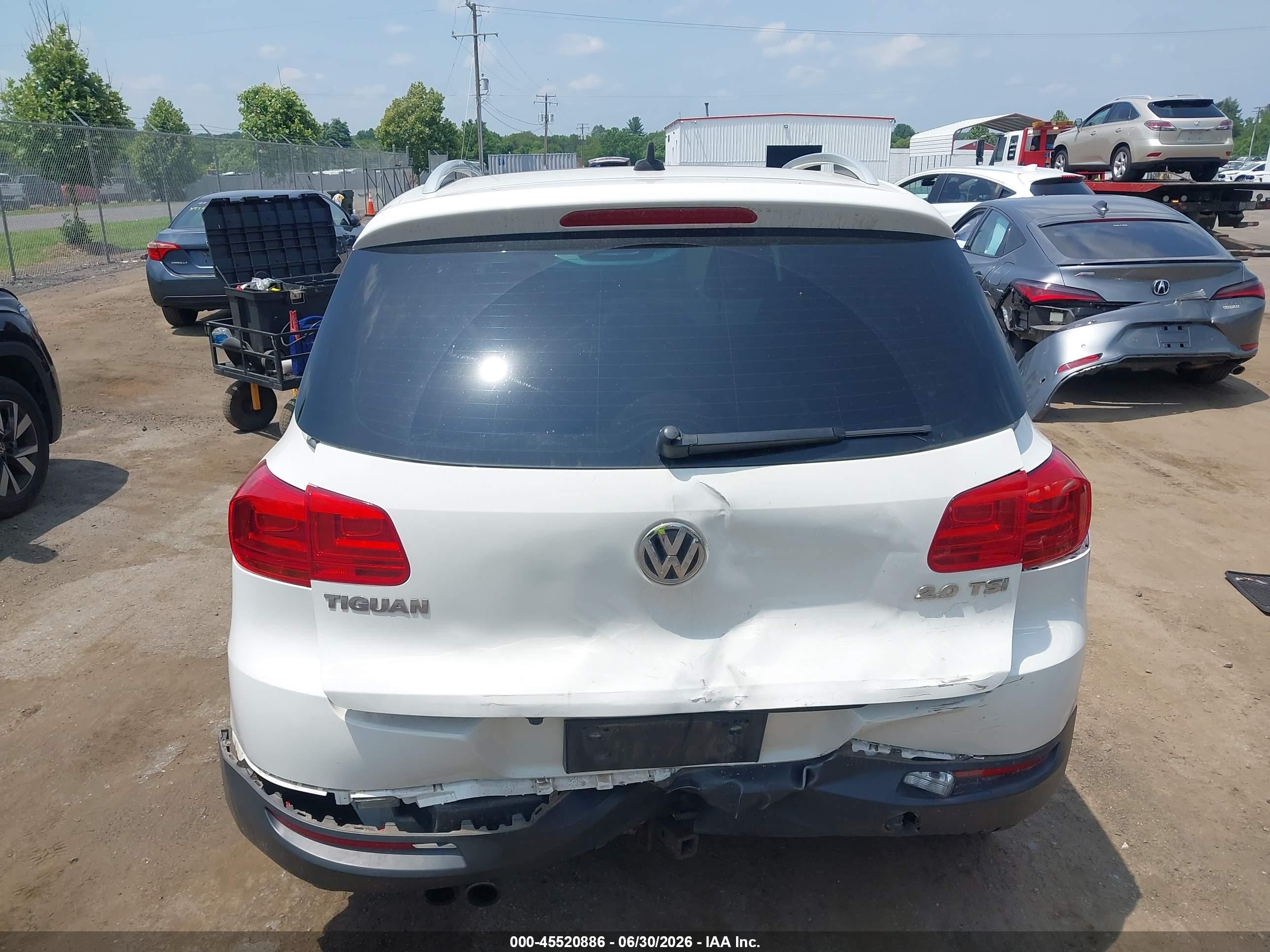 2013 Volkswagen Tiguan Se White vin: WVGAV3AX7DW563015