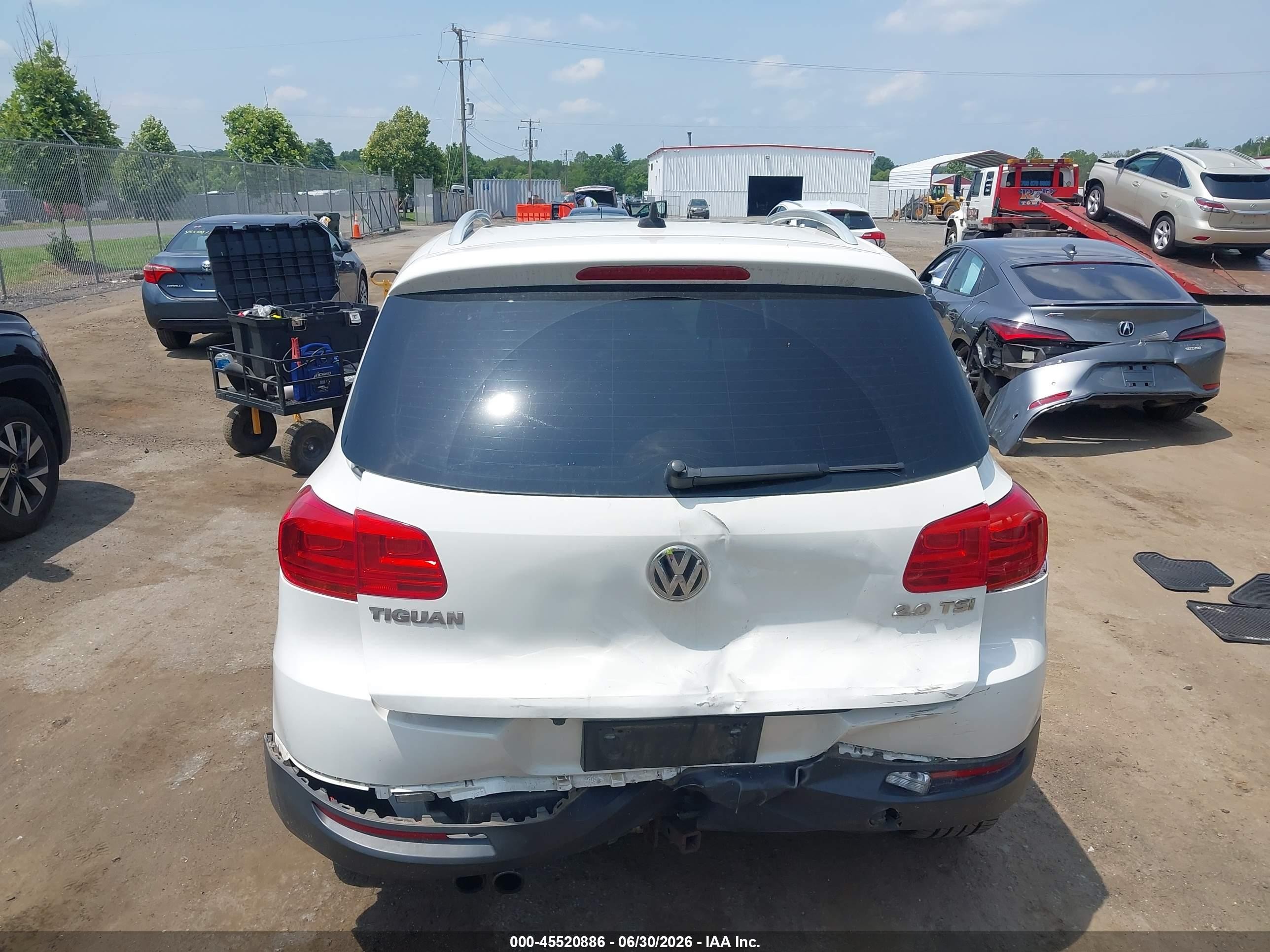 2013 Volkswagen Tiguan Se White vin: WVGAV3AX7DW563015