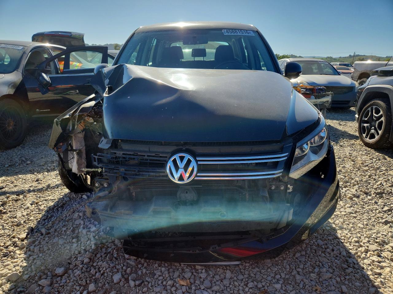 2013 Volkswagen Tiguan S Black vin: WVGAV3AX7DW567145