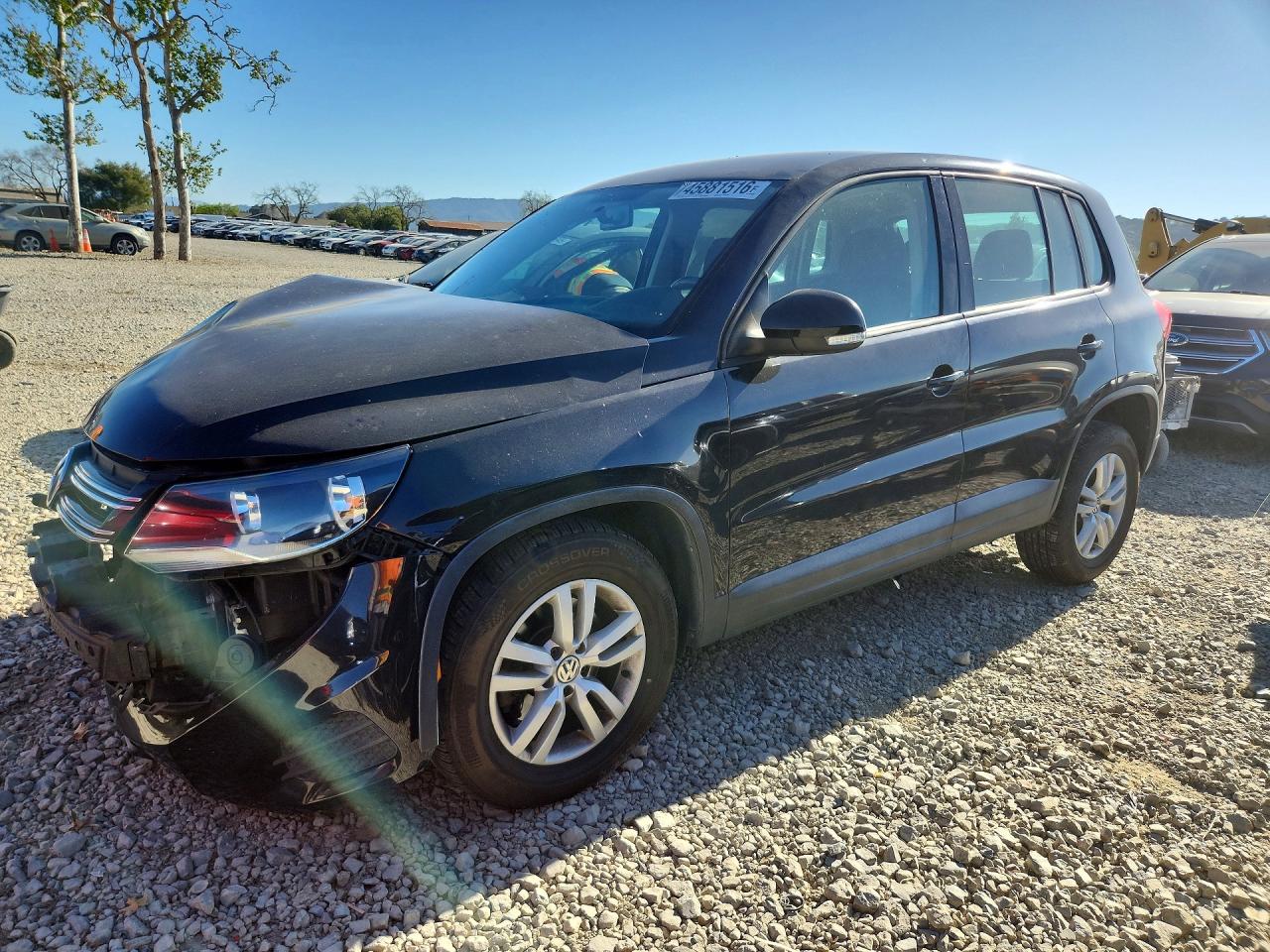 2013 Volkswagen Tiguan S Black vin: WVGAV3AX7DW567145