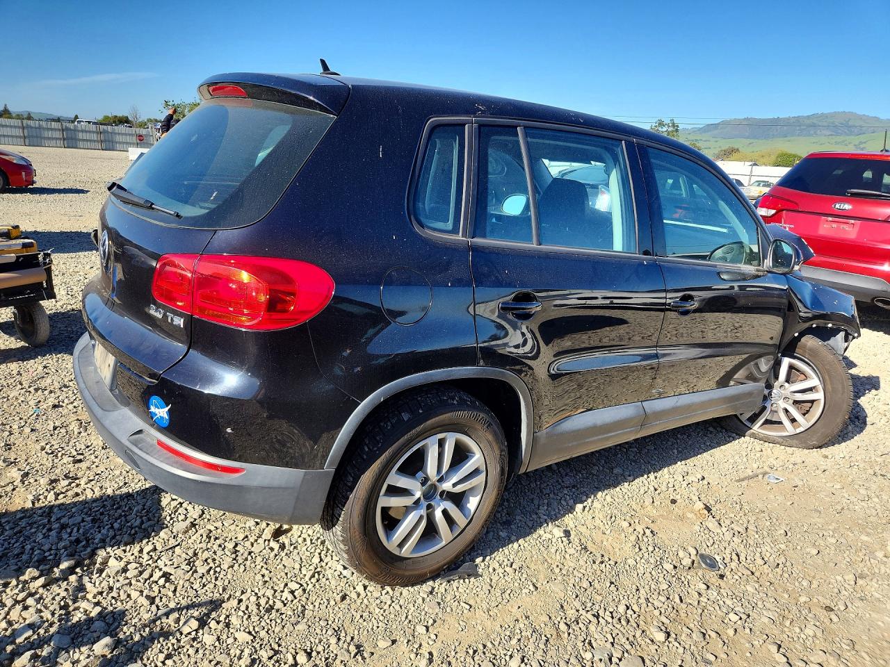 2013 Volkswagen Tiguan S Black vin: WVGAV3AX7DW567145