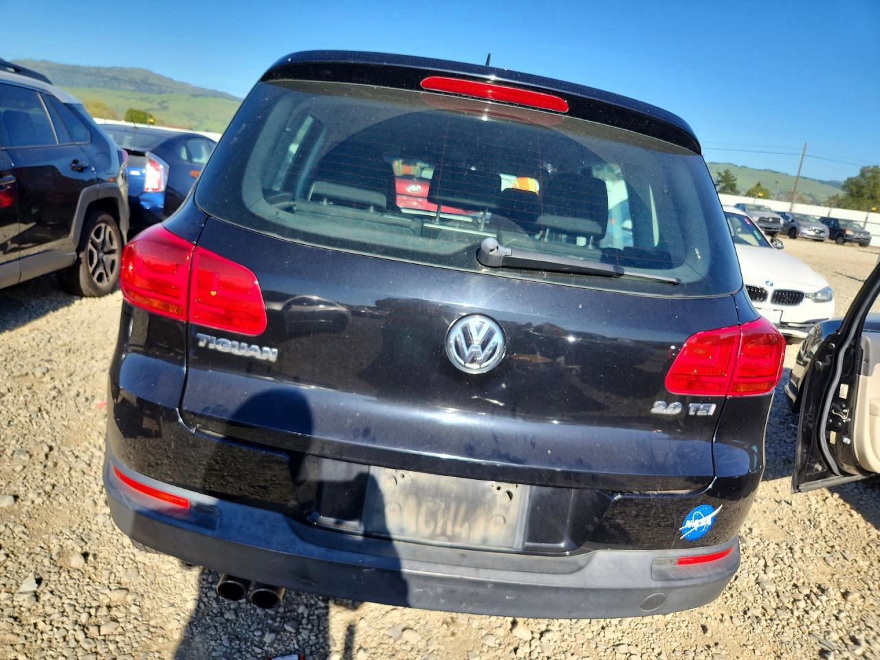 2013 Volkswagen Tiguan S Black vin: WVGAV3AX7DW567145