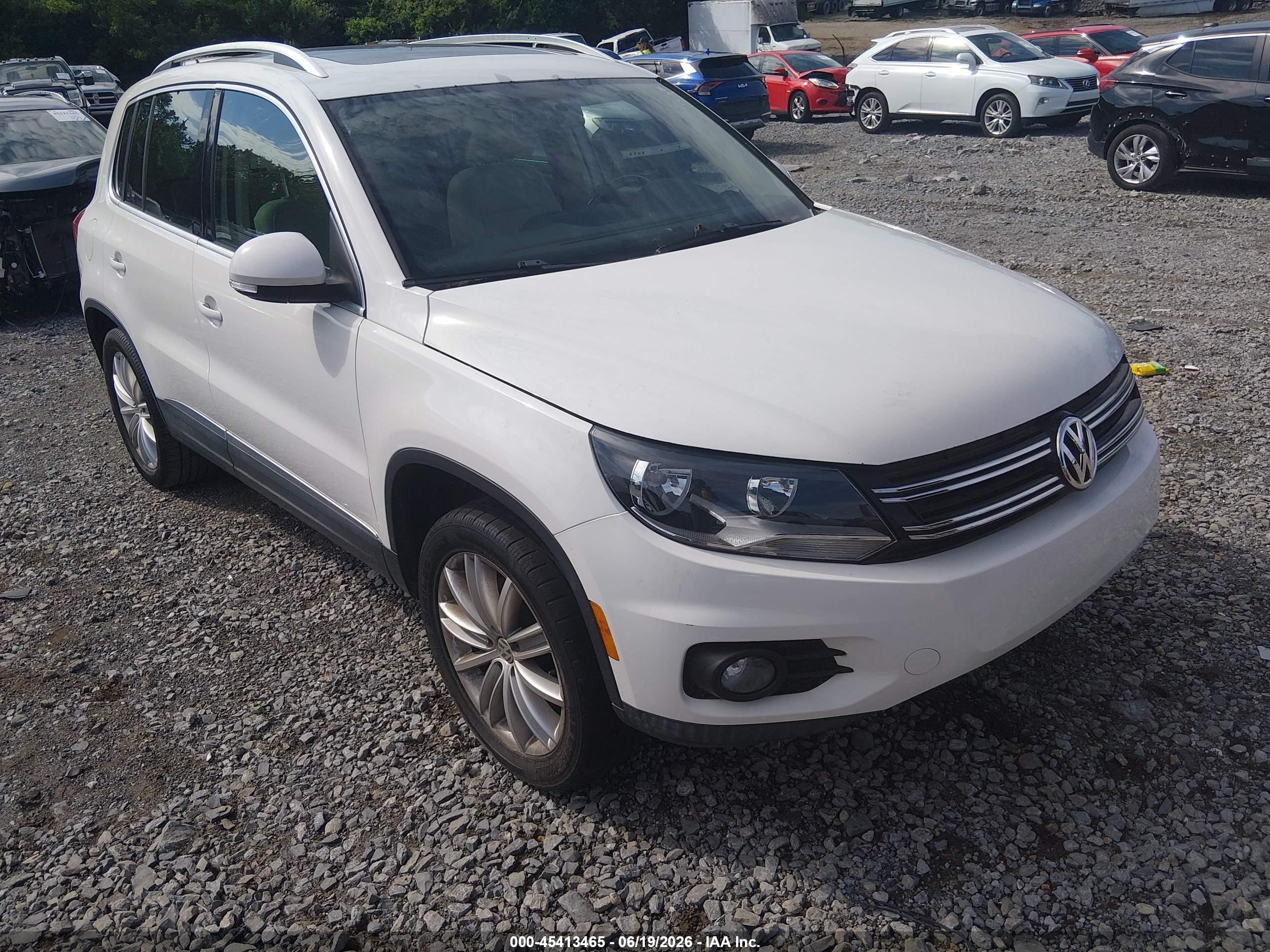2013 Volkswagen Tiguan Se Белый vin: WVGAV3AX7DW577738
