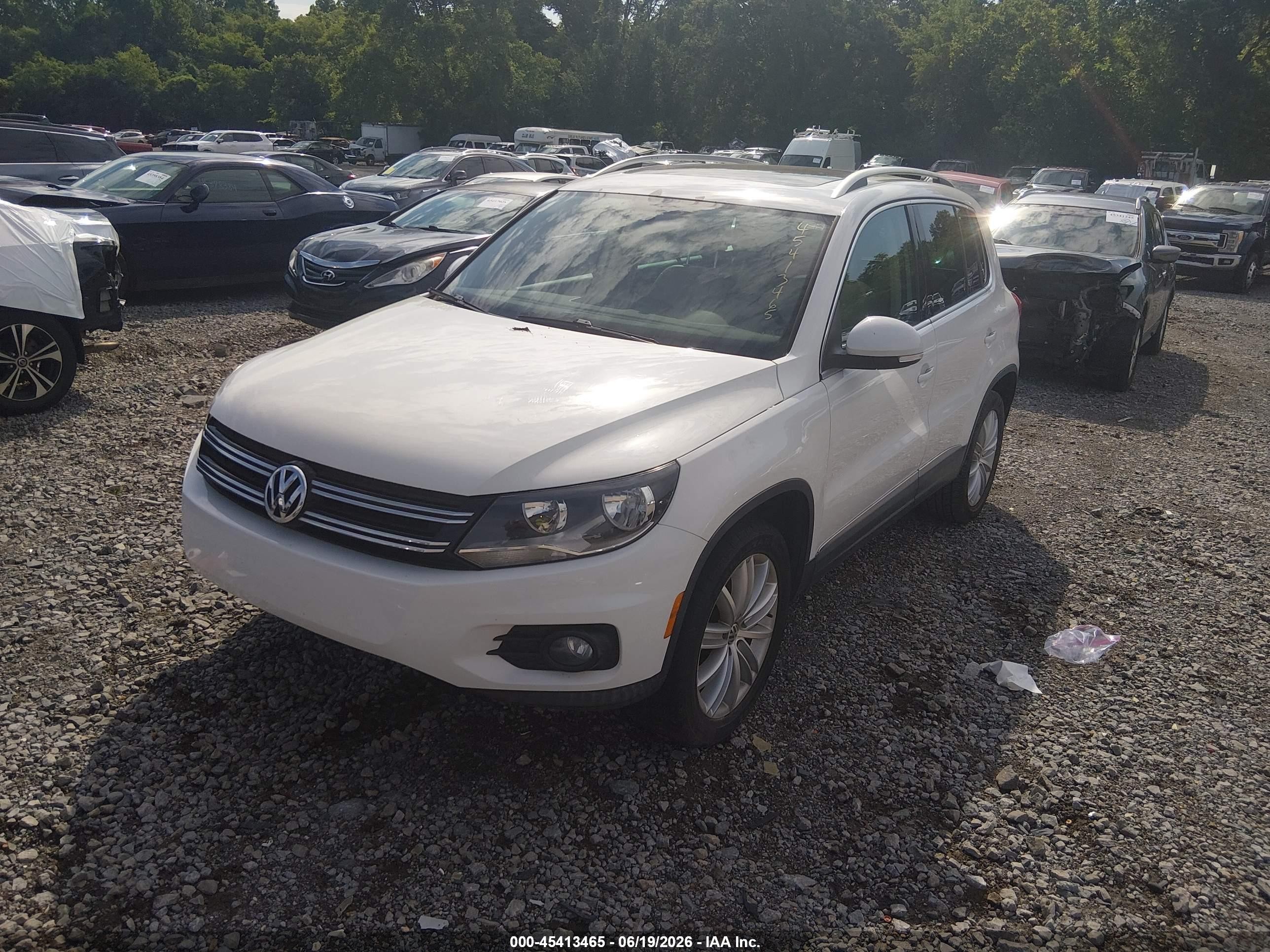 2013 Volkswagen Tiguan Se Белый vin: WVGAV3AX7DW577738