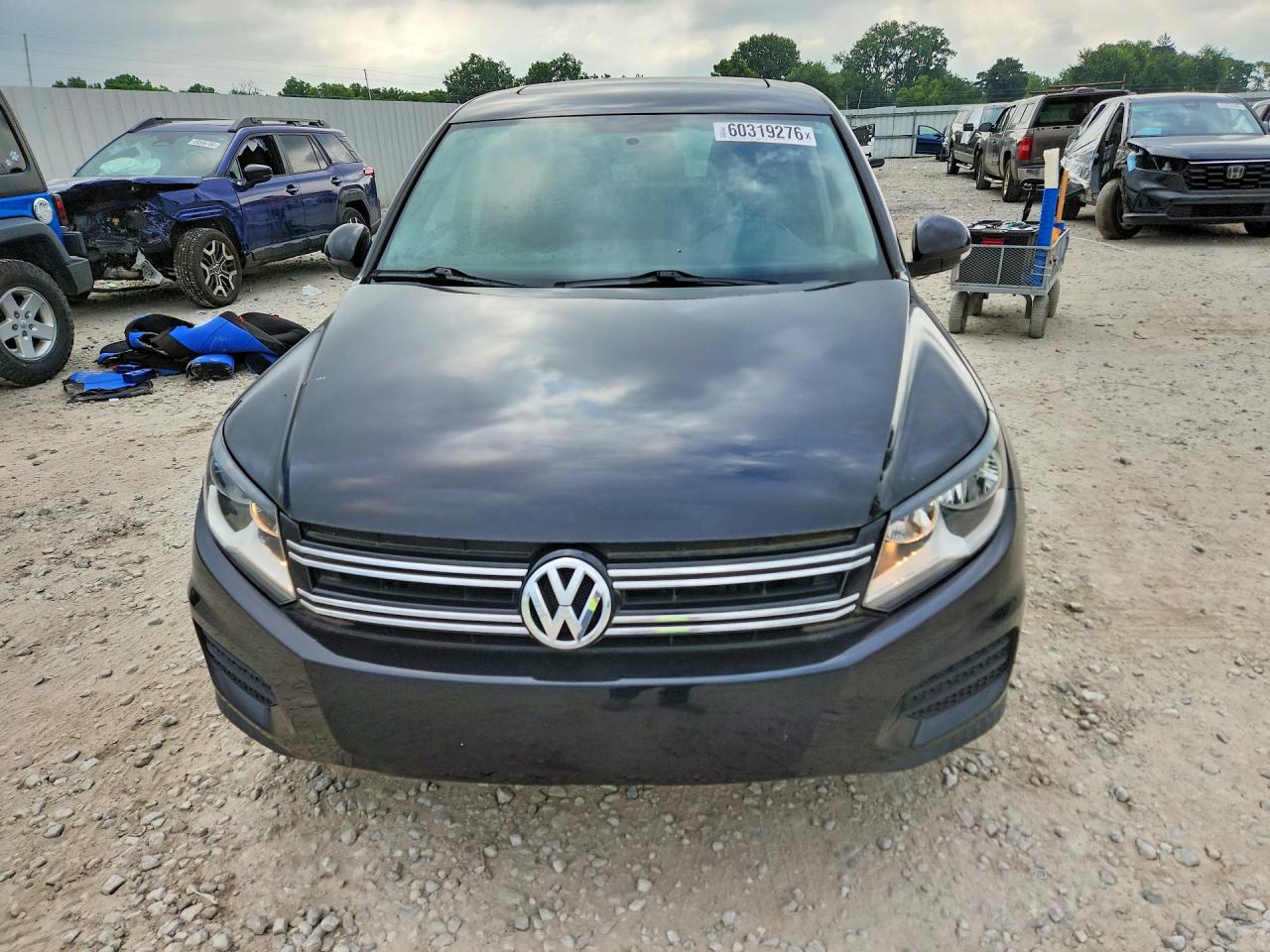 2013 Volkswagen Tiguan S Black vin: WVGAV3AX7DW592000