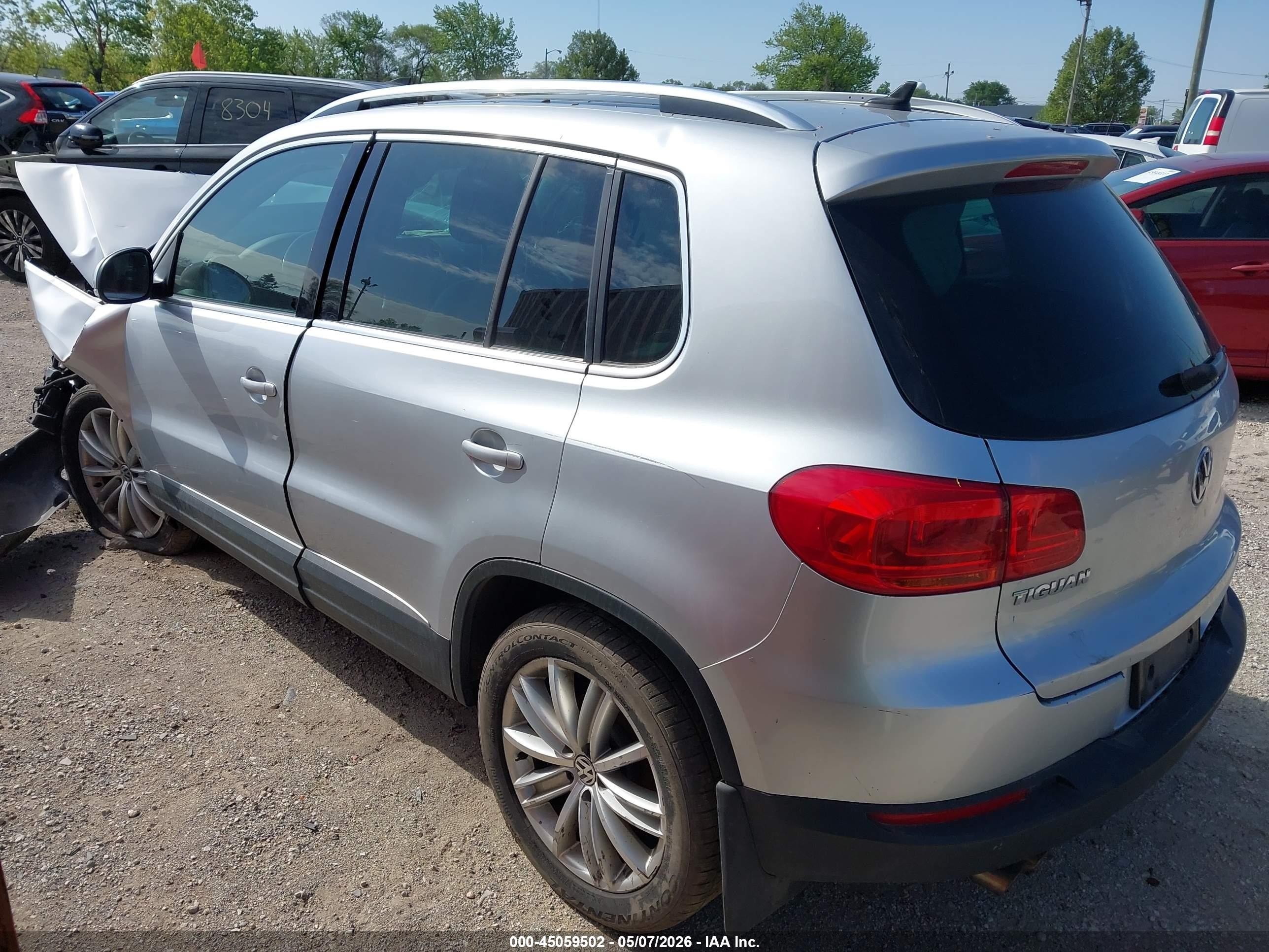 2013 Volkswagen Tiguan Se Silver vin: WVGAV3AX7DW627005