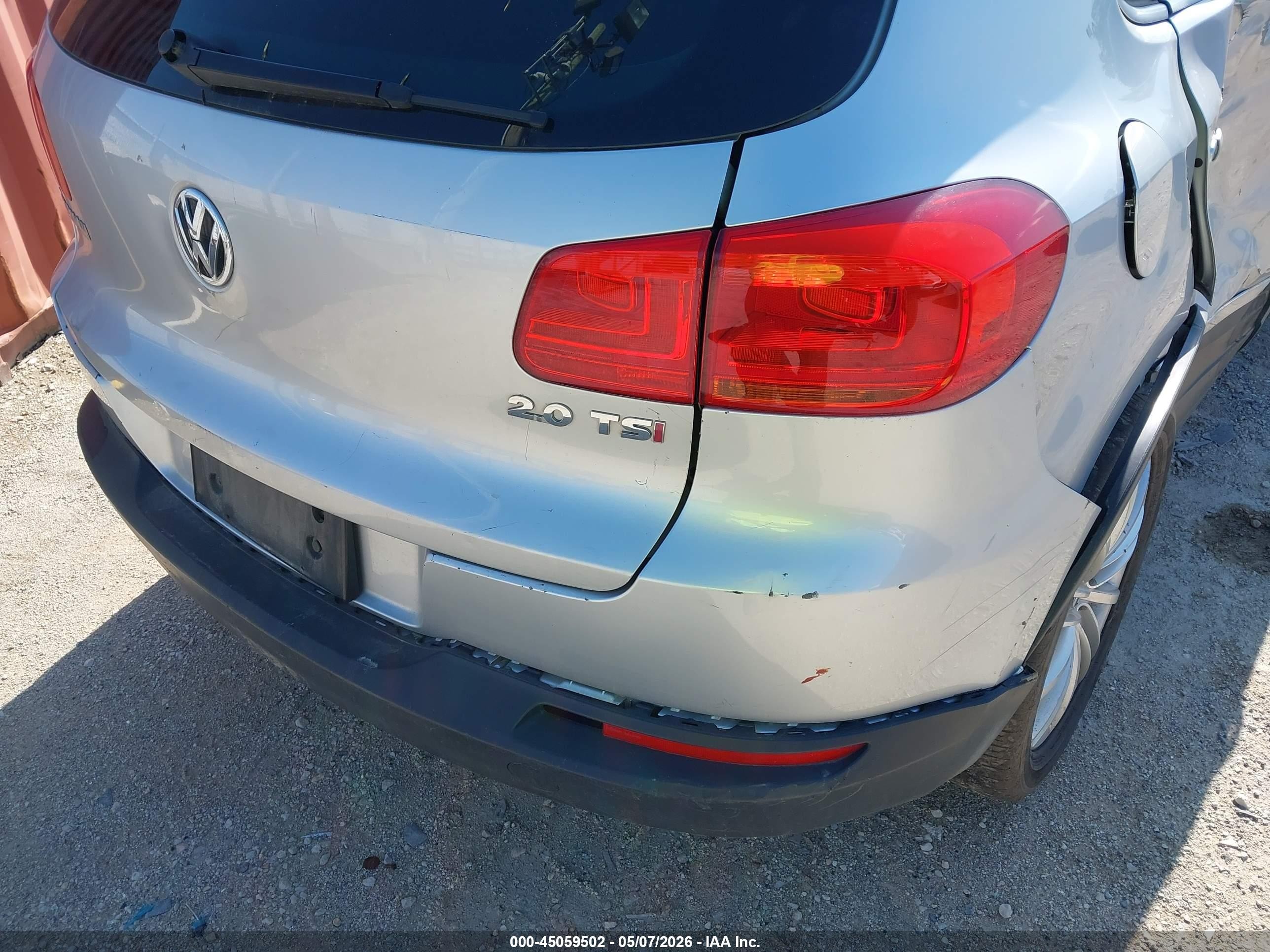 2013 Volkswagen Tiguan Se Silver vin: WVGAV3AX7DW627005