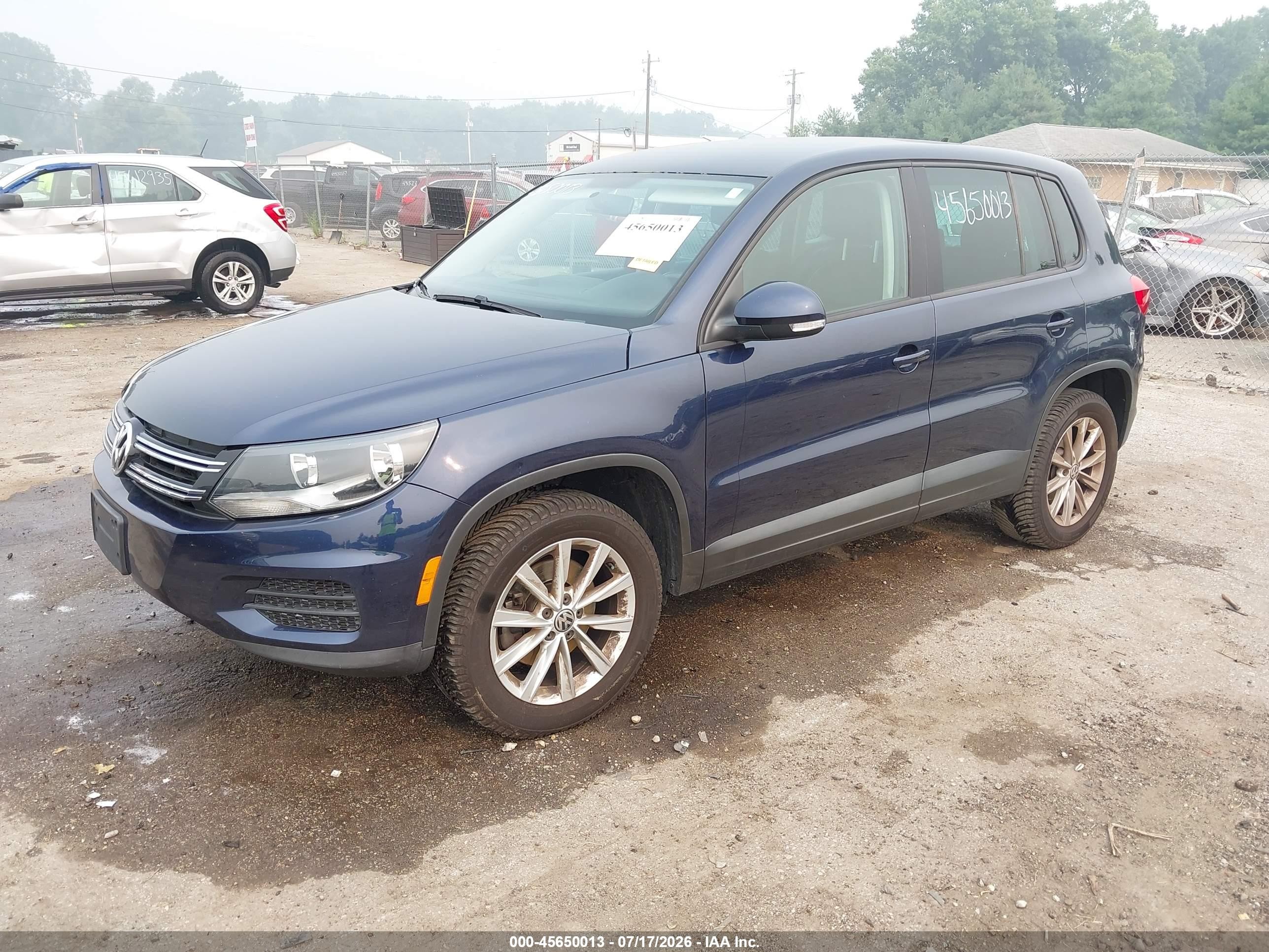 2014 Volkswagen Tiguan Se Navy vin: WVGAV3AX7EW519372