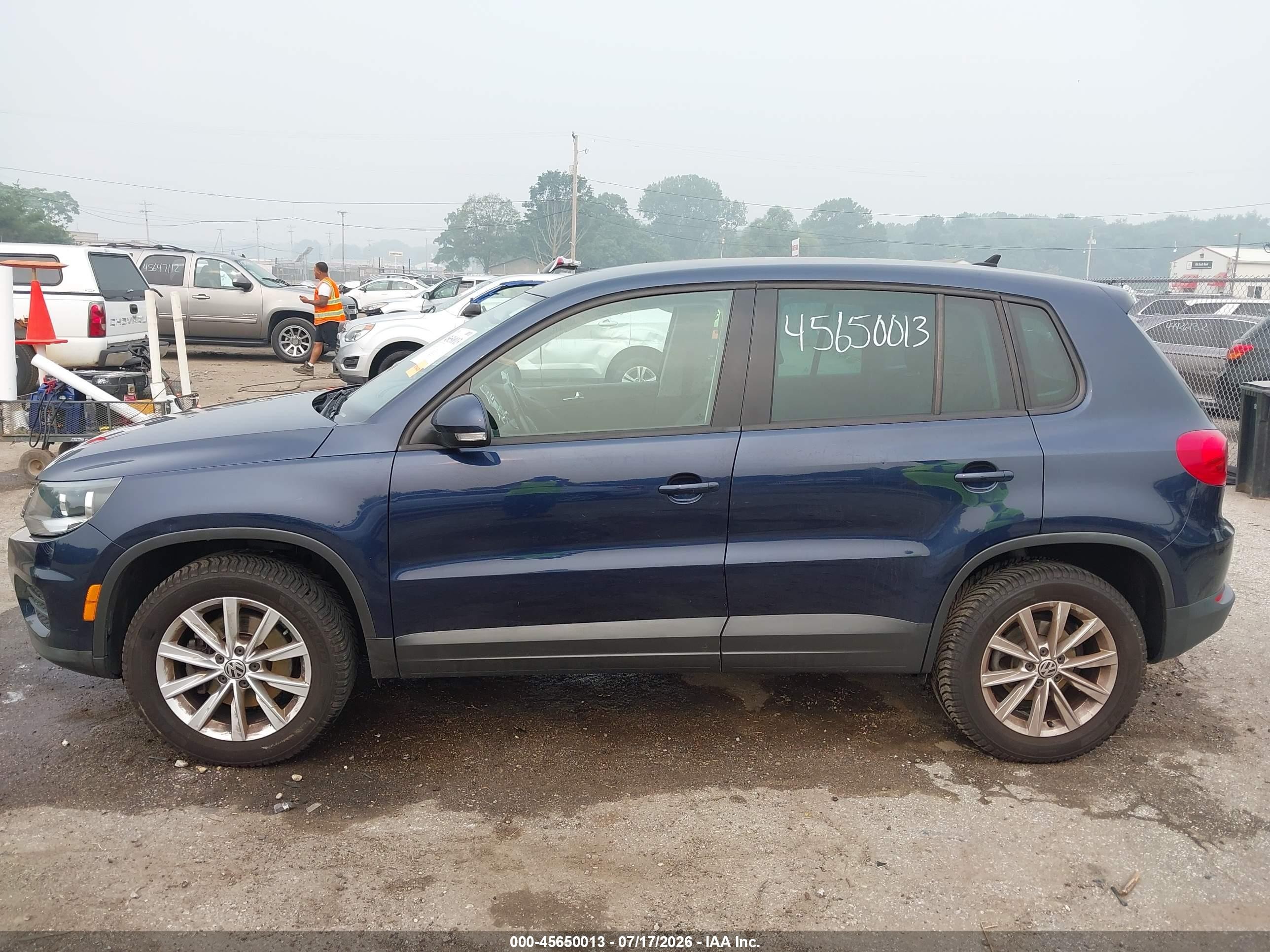 2014 Volkswagen Tiguan Se Navy vin: WVGAV3AX7EW519372