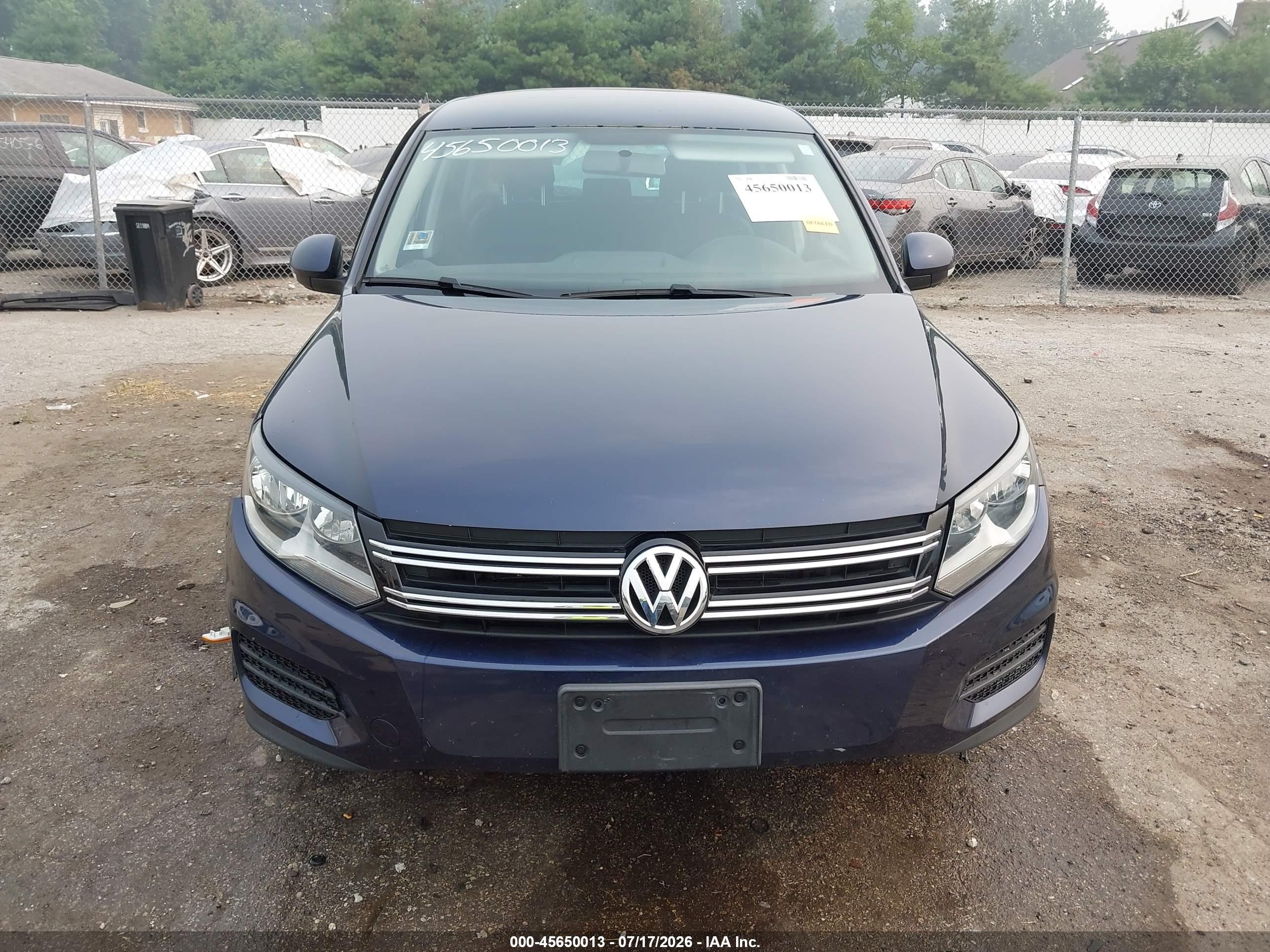 2014 Volkswagen Tiguan Se Navy vin: WVGAV3AX7EW519372