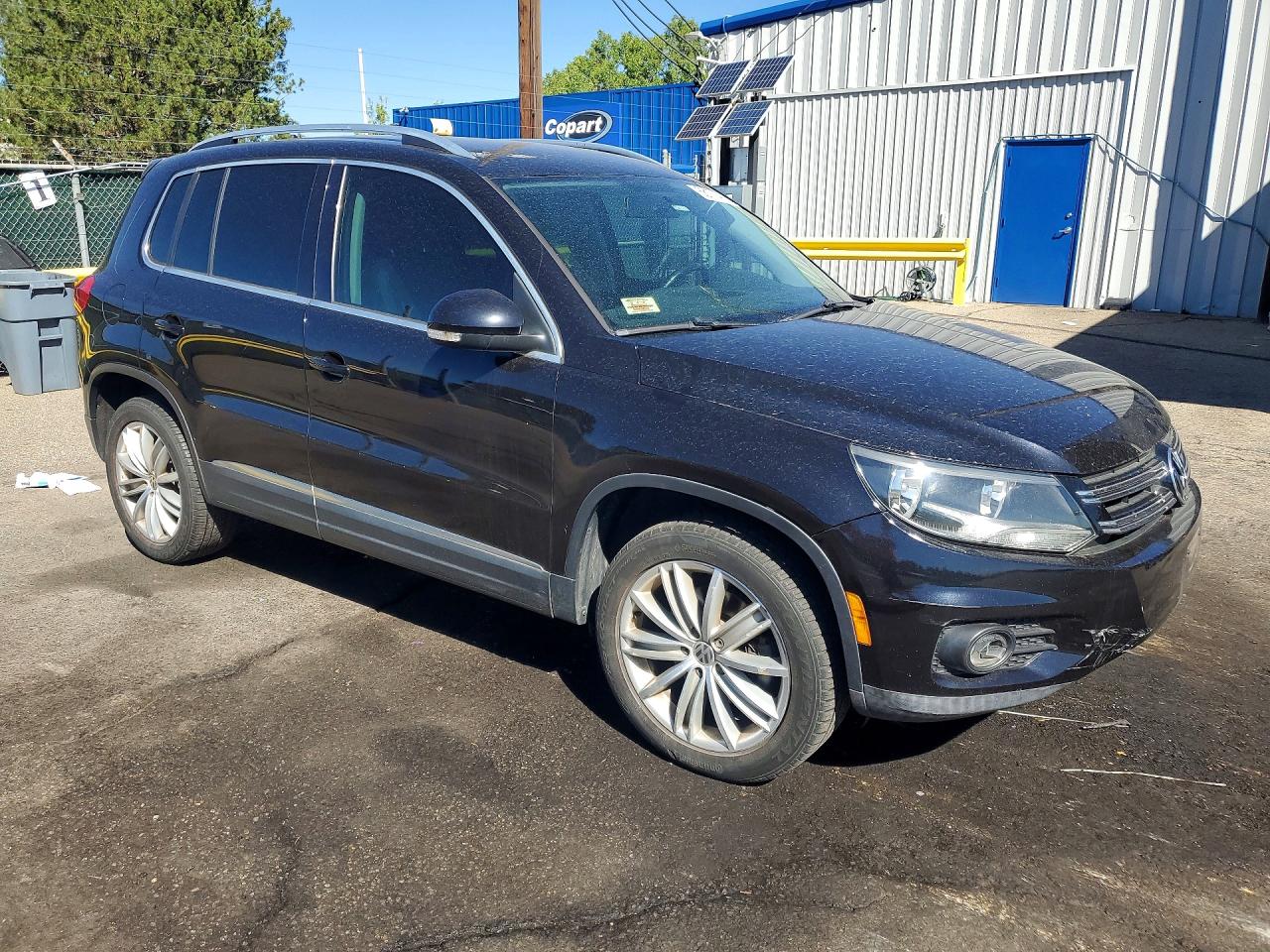 2014 Volkswagen Tiguan S Black vin: WVGAV3AX7EW554171