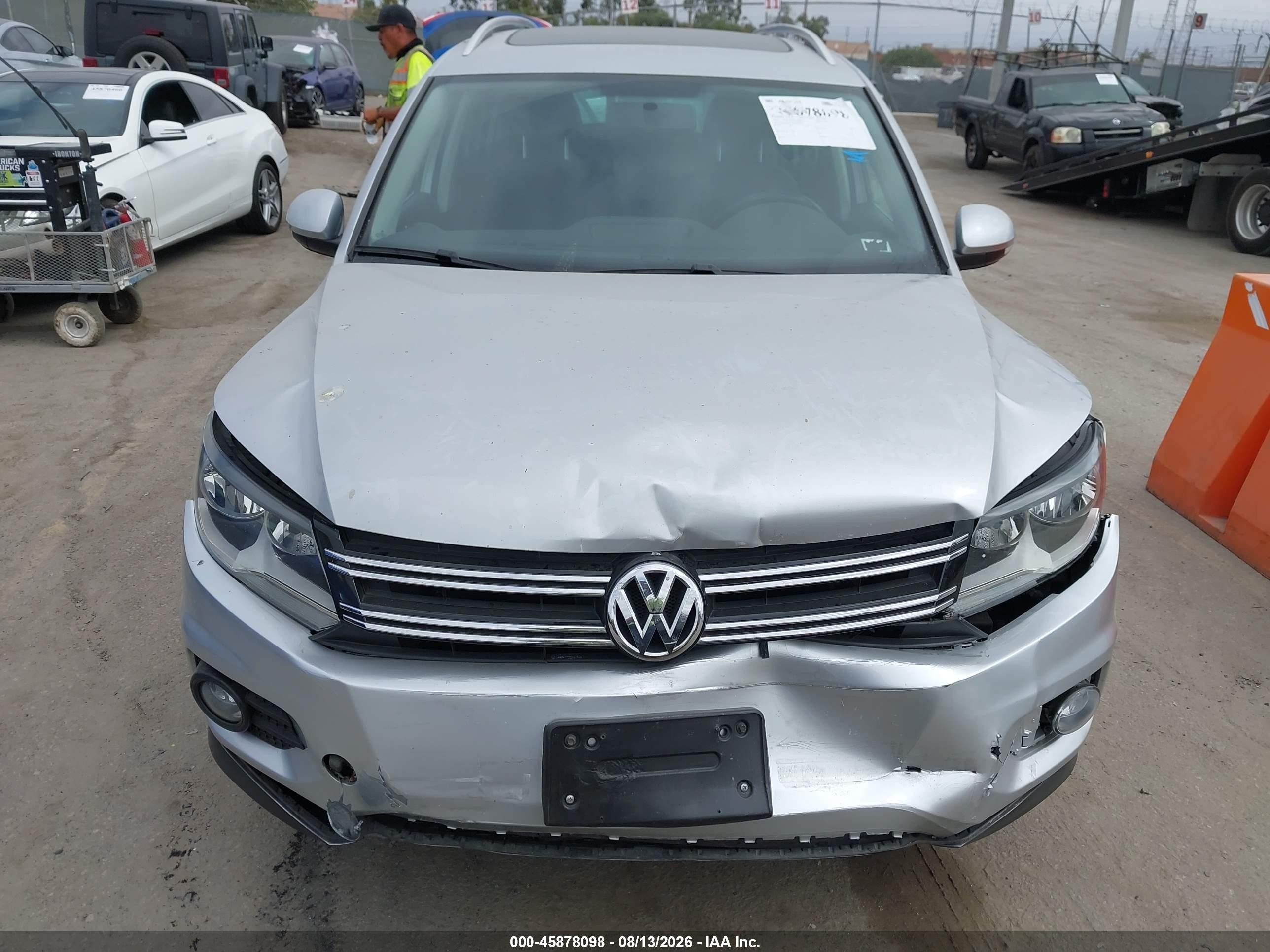 2014 Volkswagen Tiguan Sel Silver vin: WVGAV3AX7EW591723