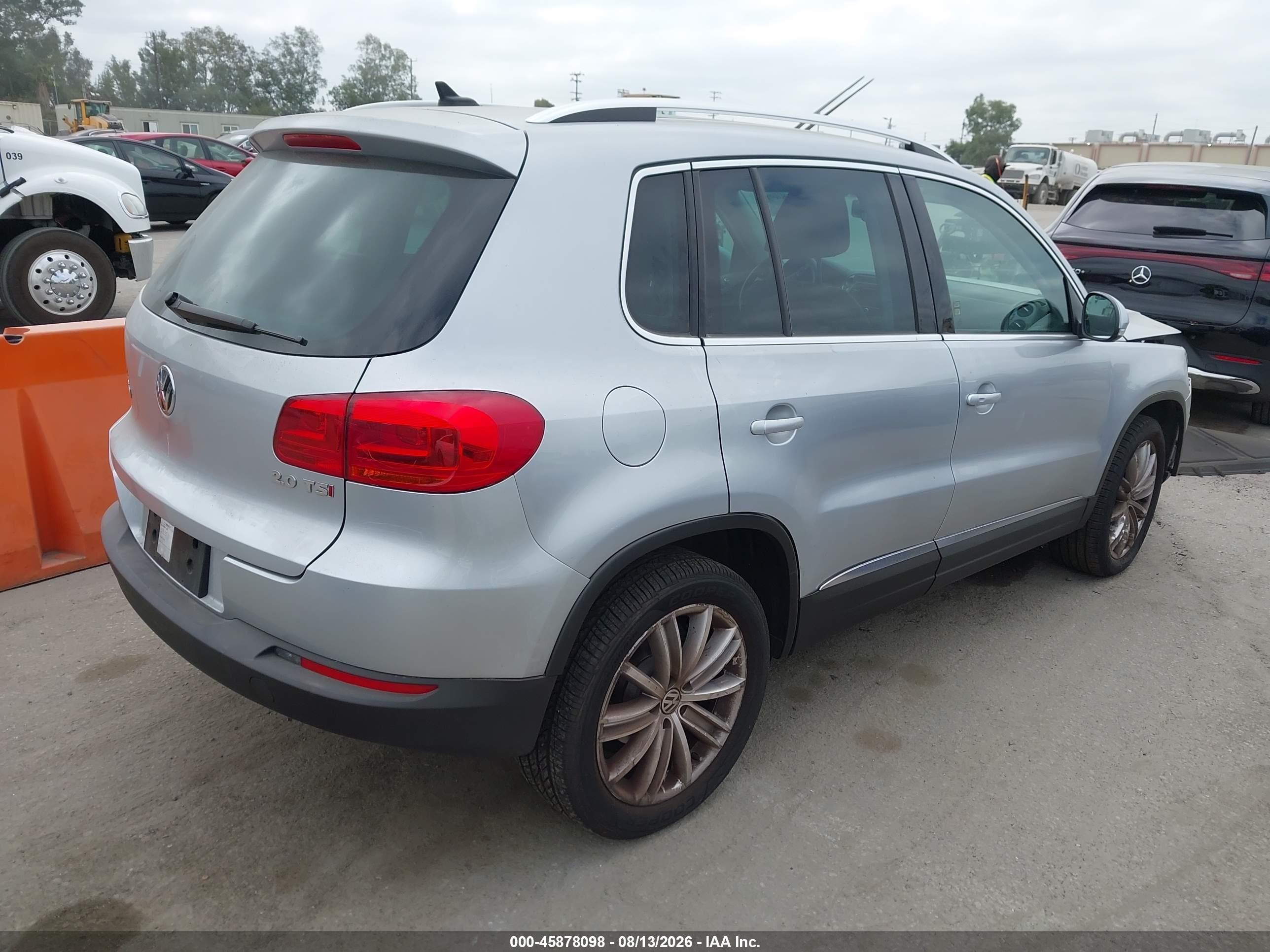 2014 Volkswagen Tiguan Sel Silver vin: WVGAV3AX7EW591723