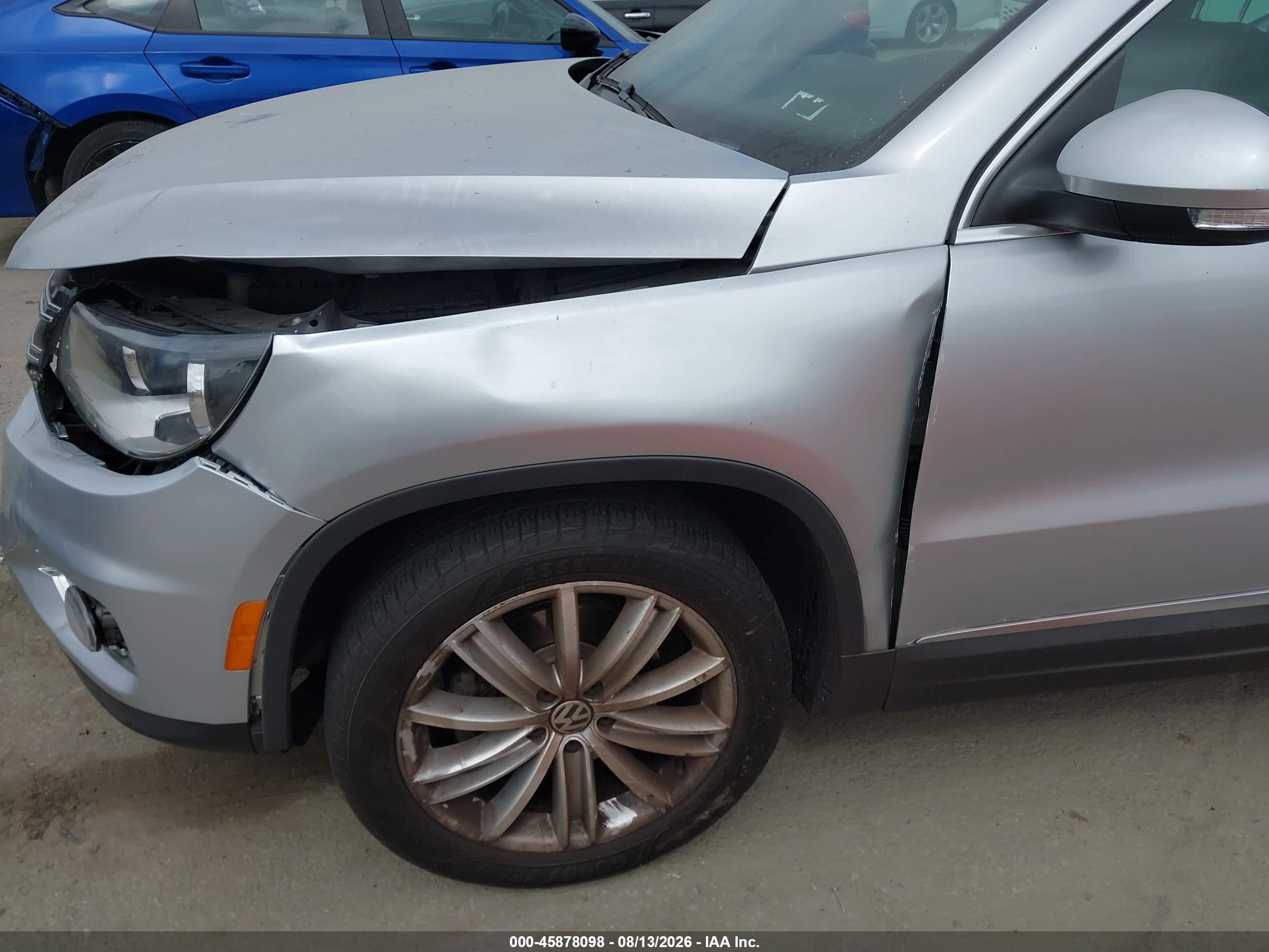 2014 Volkswagen Tiguan Sel Silver vin: WVGAV3AX7EW591723