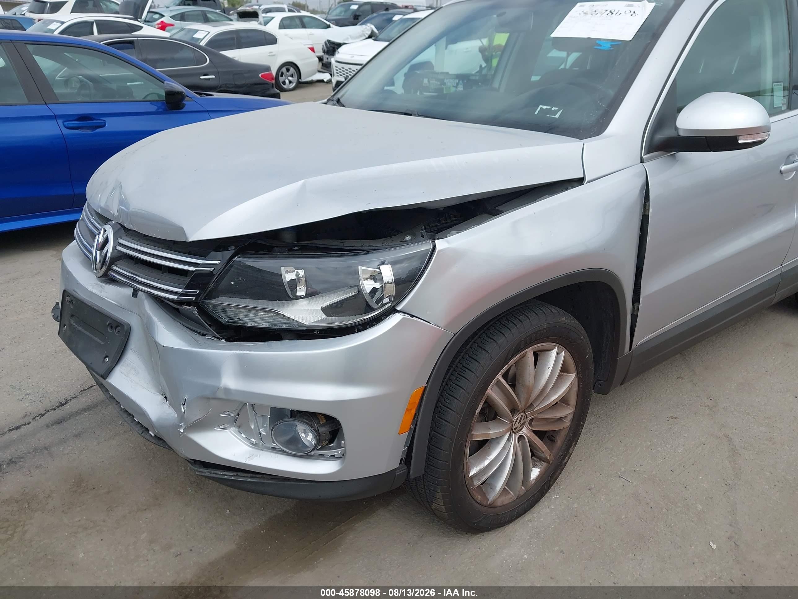 2014 Volkswagen Tiguan Sel Silver vin: WVGAV3AX7EW591723