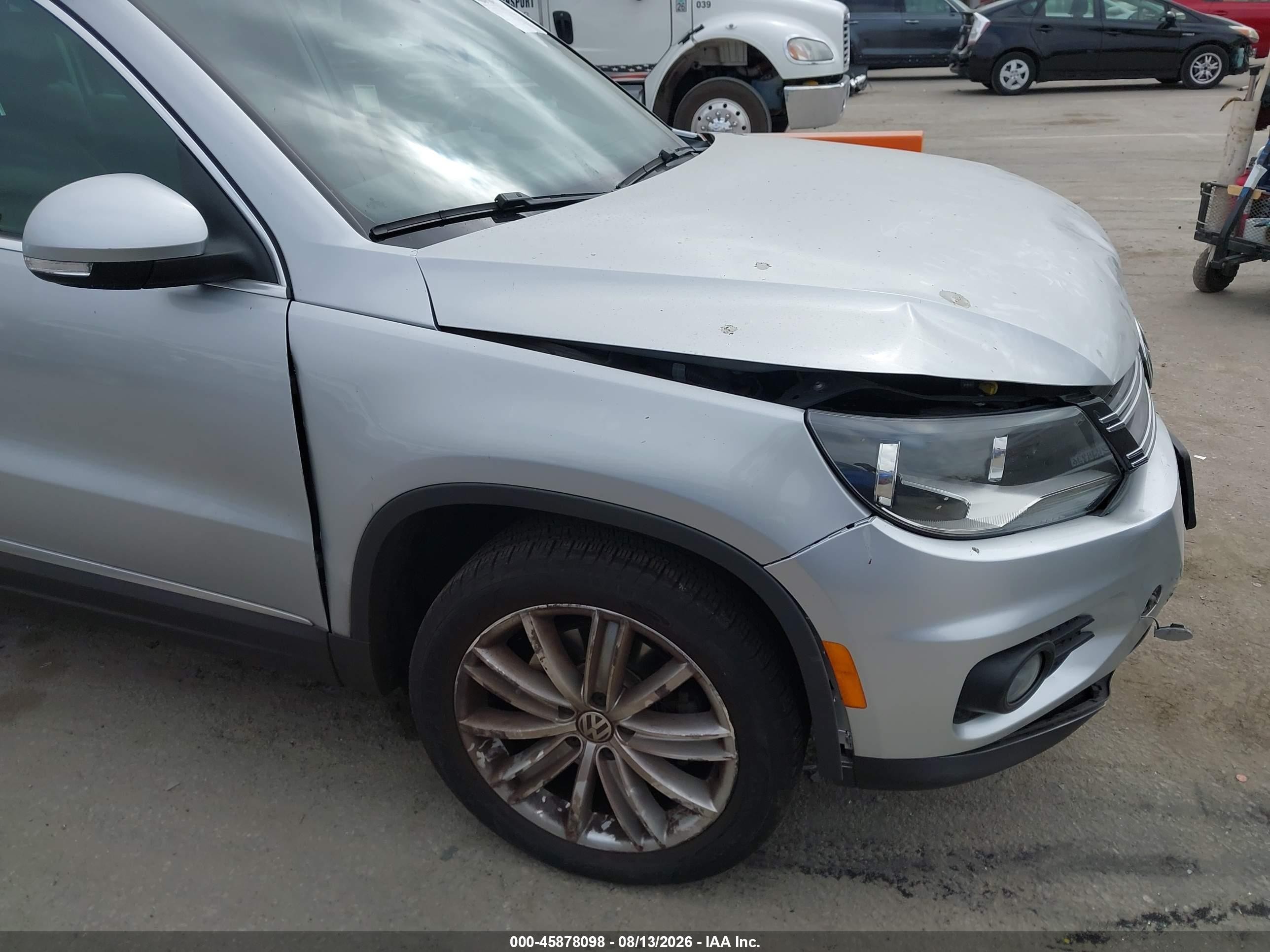 2014 Volkswagen Tiguan Sel Silver vin: WVGAV3AX7EW591723
