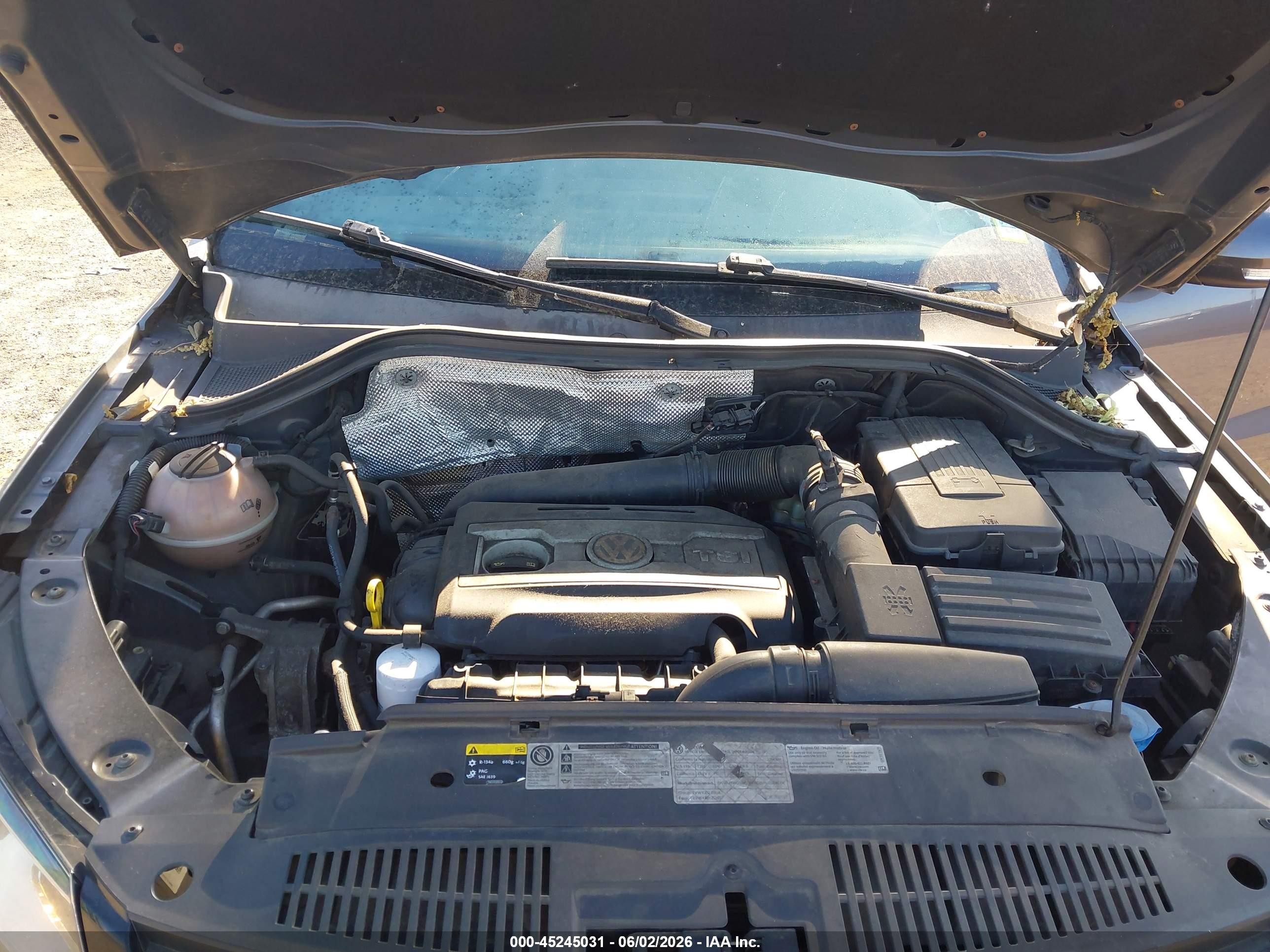 2014 Volkswagen Tiguan S Gray vin: WVGAV3AX7EW600288